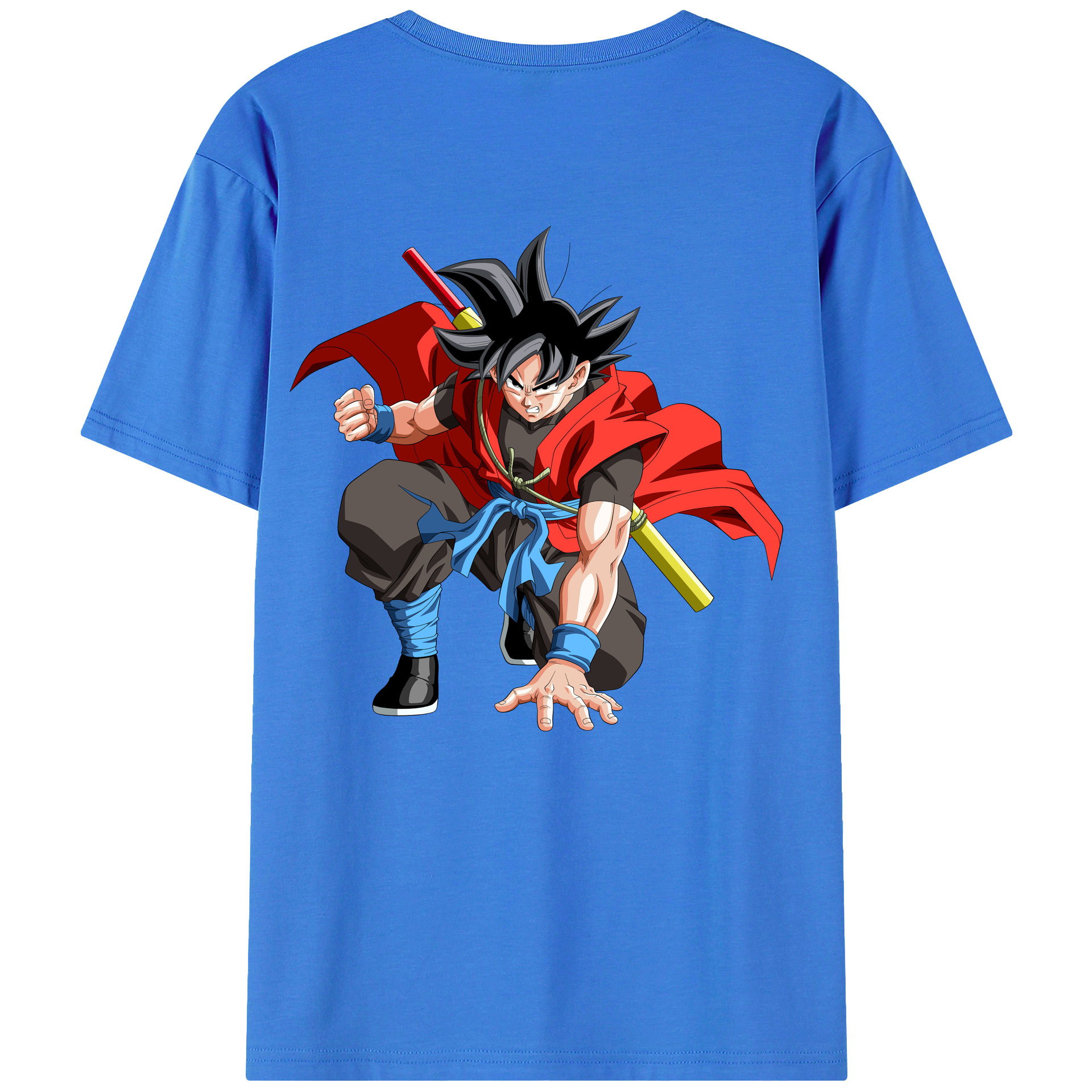 （画像用） ドラゴンボール 孫悟空（そん ごくう）Son Goku カカロット DRAGON BALL Kakarotto 綿100％ メンズ半袖Tシャツ（バックプリント） 通気性
