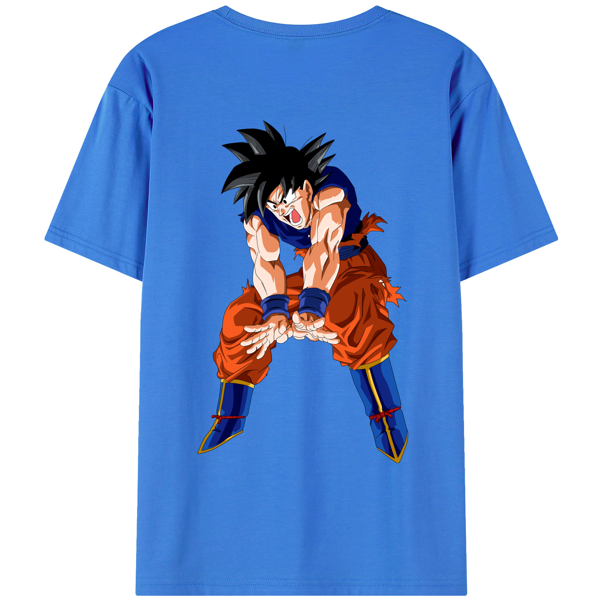 （画像用） ドラゴンボール 孫悟空（そん ごくう）Son Goku カカロット DRAGON BALL Kakarotto 綿100％ メンズ半袖Tシャツ（バックプリント） 通気性