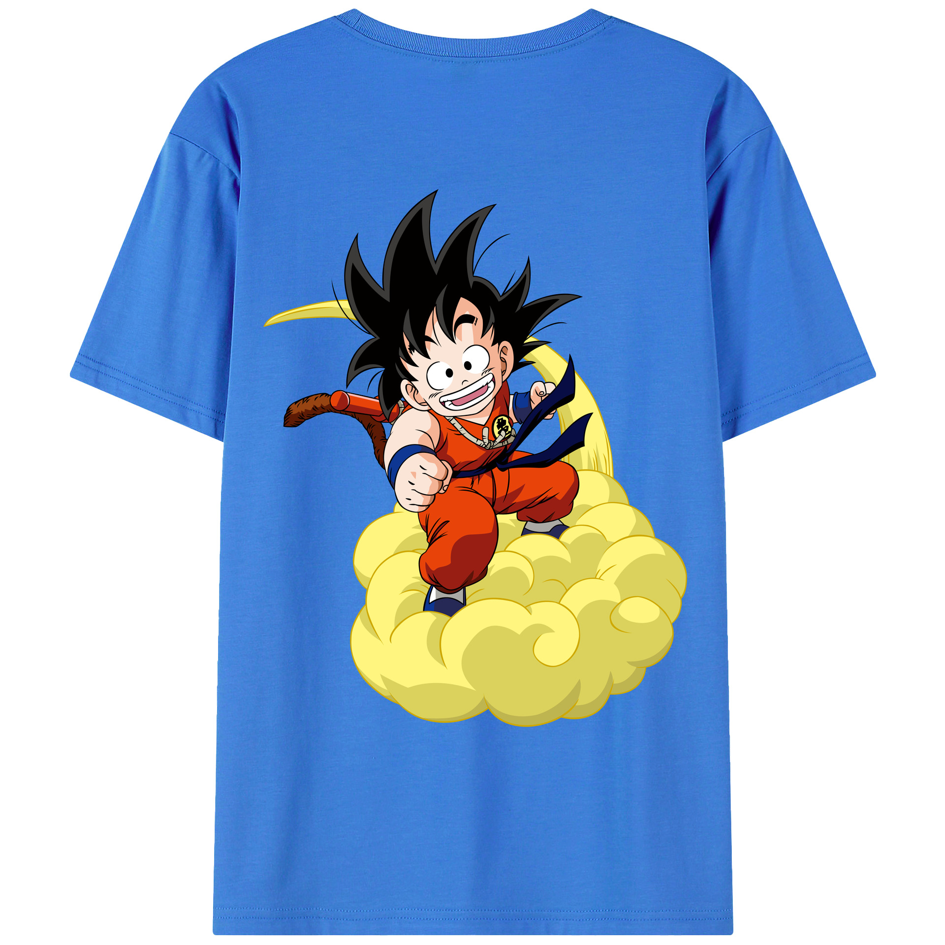（画像用） ドラゴンボール 孫悟空（そん ごくう）Son Goku カカロット DRAGON BALL Kakarotto 綿100％ メンズ半袖Tシャツ（バックプリント） 通気性