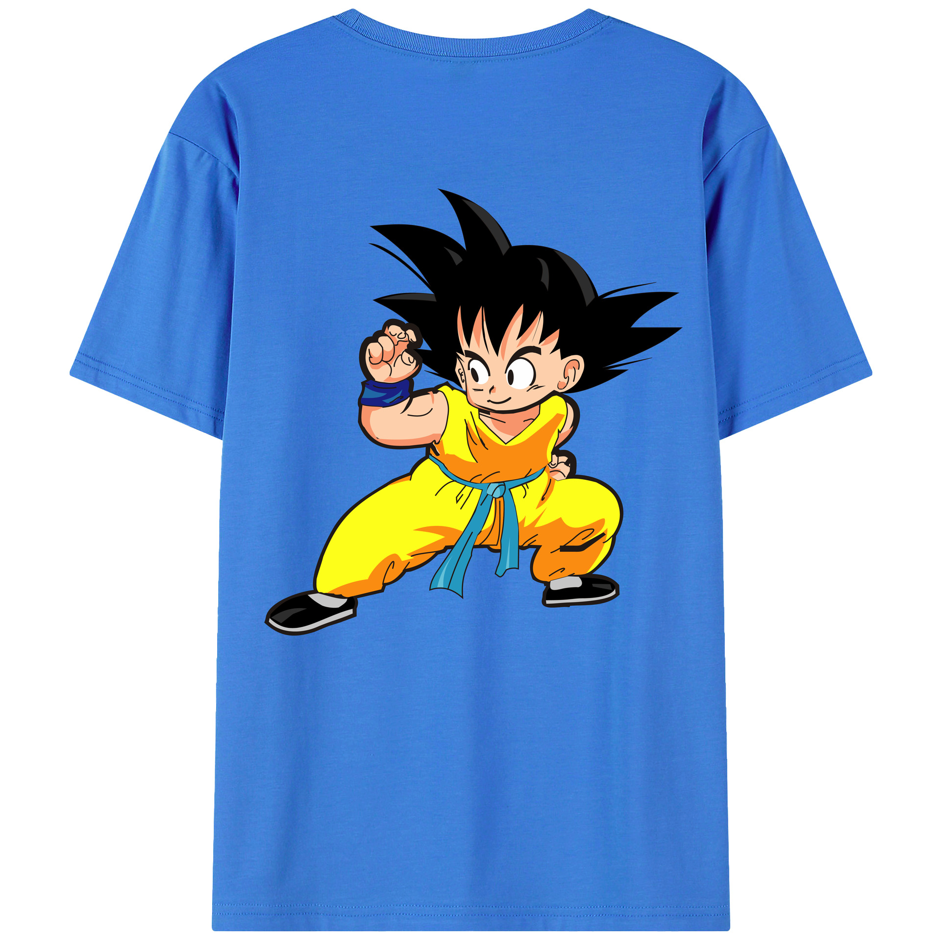 （画像用） ドラゴンボール 孫悟空（そん ごくう）Son Goku カカロット DRAGON BALL Kakarotto 綿100％ メンズ半袖Tシャツ（バックプリント） 通気性