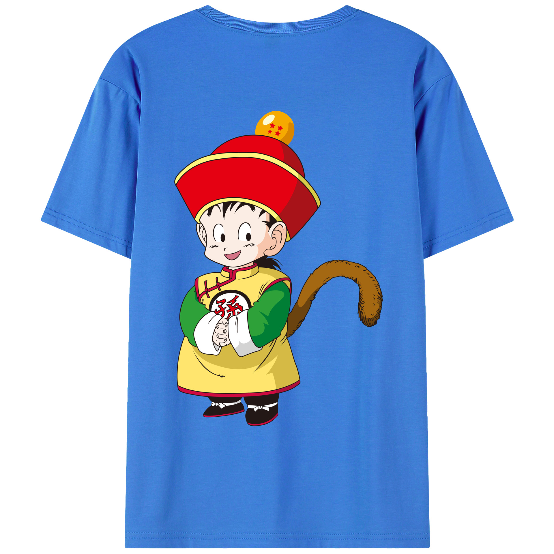 （画像用） ドラゴンボール 孫悟空（そん ごくう）Son Goku カカロット DRAGON BALL Kakarotto 綿100％ メンズ半袖Tシャツ（バックプリント） 通気性