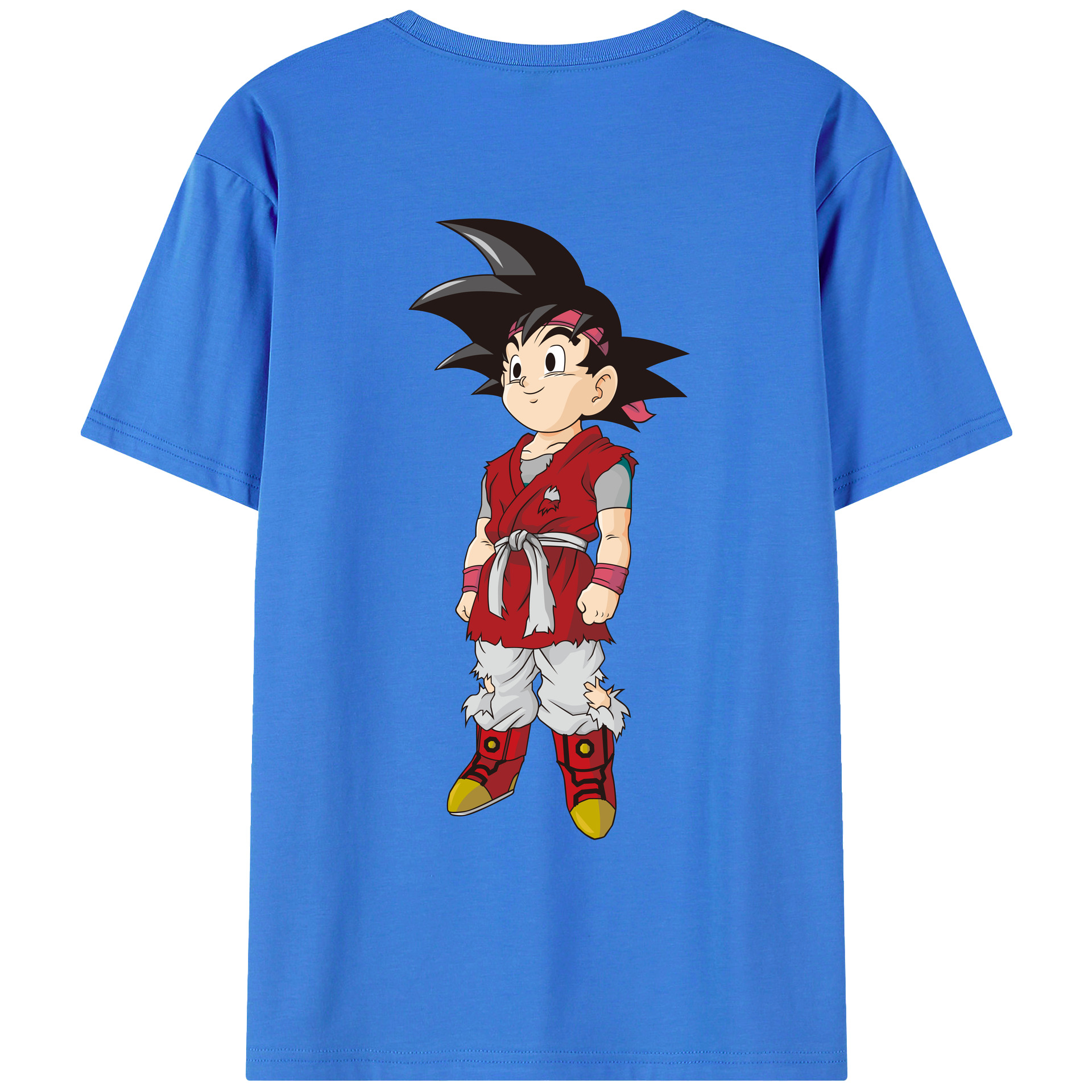 （画像用） ドラゴンボール 孫悟空（そん ごくう）Son Goku カカロット DRAGON BALL Kakarotto 綿100％ メンズ半袖Tシャツ（バックプリント） 通気性