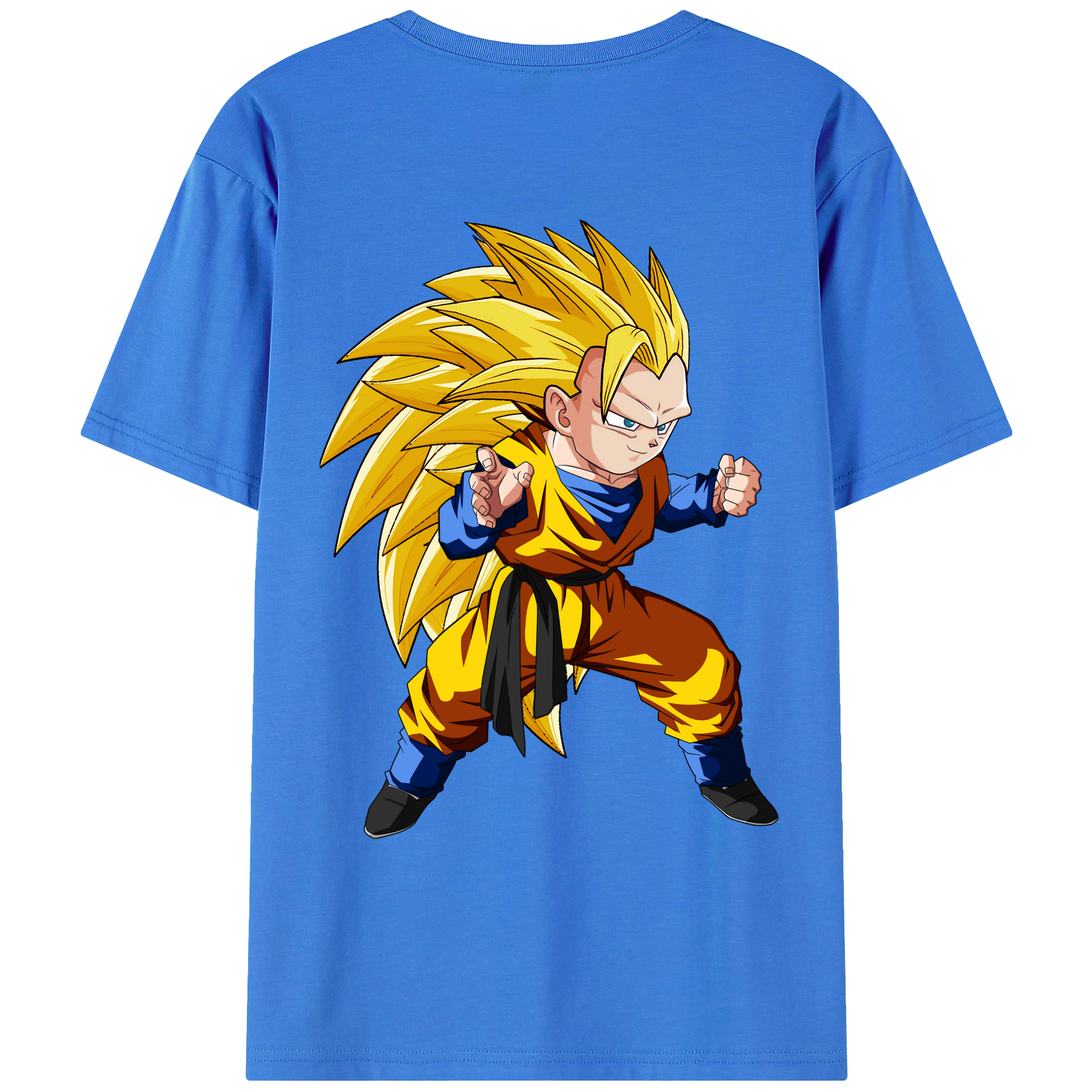 （画像用） ドラゴンボール ベジータ四世（Bejīta Yonsei）DRAGON BALL Vegeta IV 綿100％ メンズ半袖Tシャツ（バックプリント） 通気性
