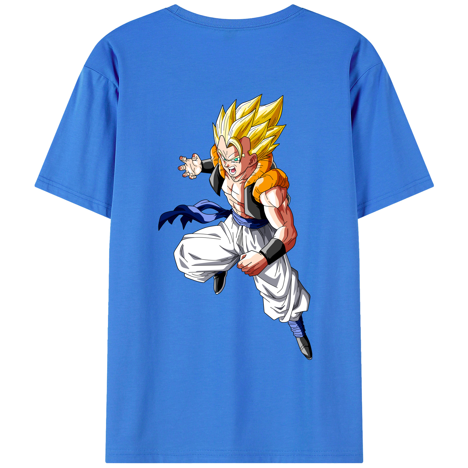 （画像用） ドラゴンボール ベジータ四世（Bejīta Yonsei）DRAGON BALL Vegeta IV 綿100％ メンズ半袖Tシャツ（バックプリント） 通気性