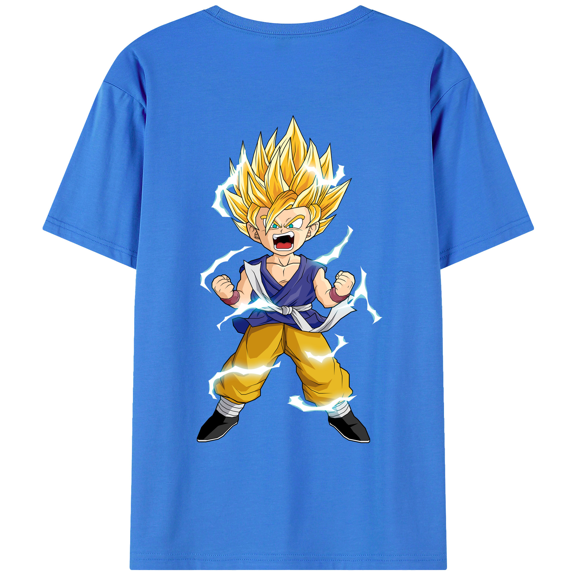（画像用） ドラゴンボール 孫 悟飯（そんごはん）DRAGON BALL Son Gohan 綿100％ メンズ半袖Tシャツ（バックプリント） 通気性