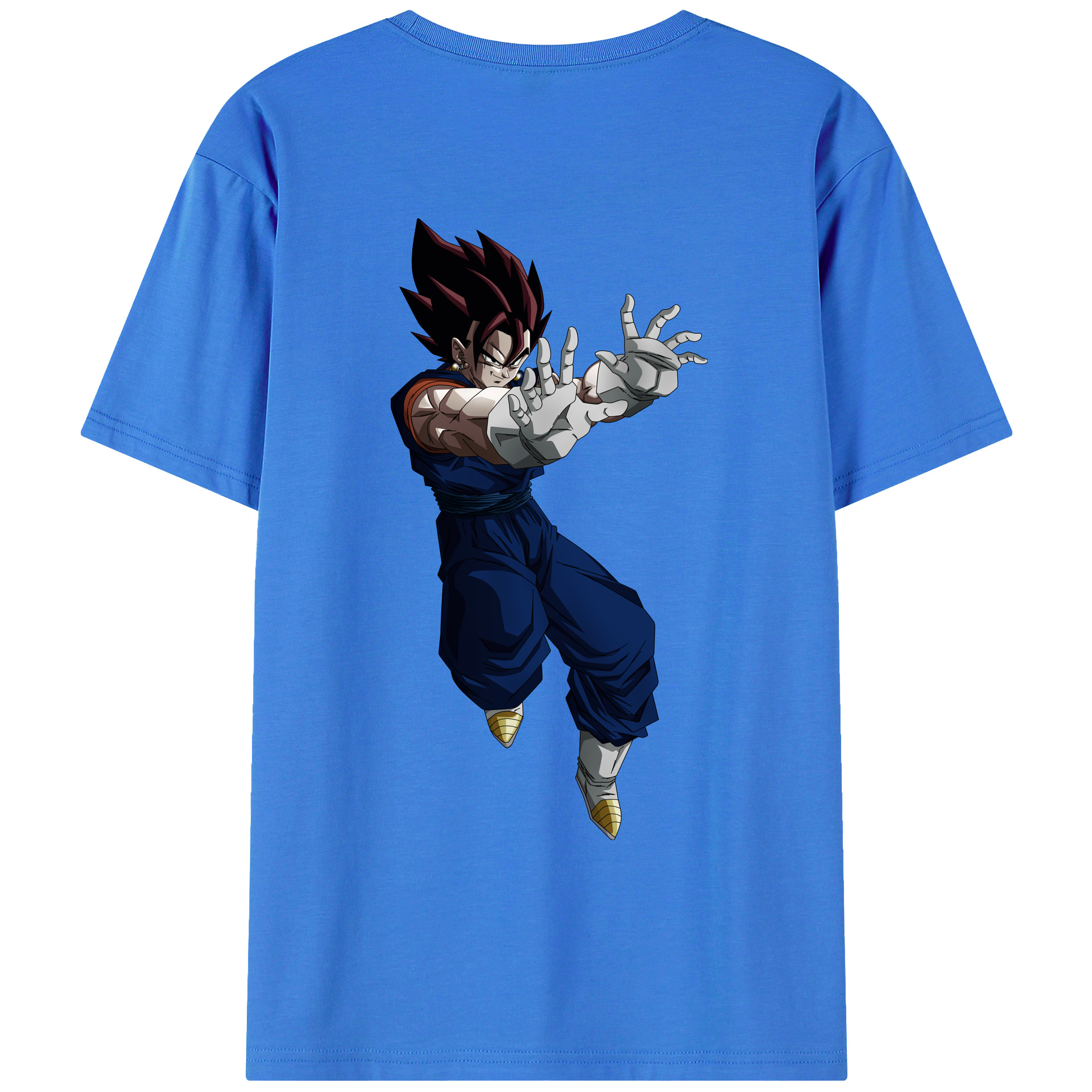 （画像用） ドラゴンボール ベジット DRAGON BALL Vegetto 綿100％ メンズ半袖Tシャツ（バックプリント） 通気性