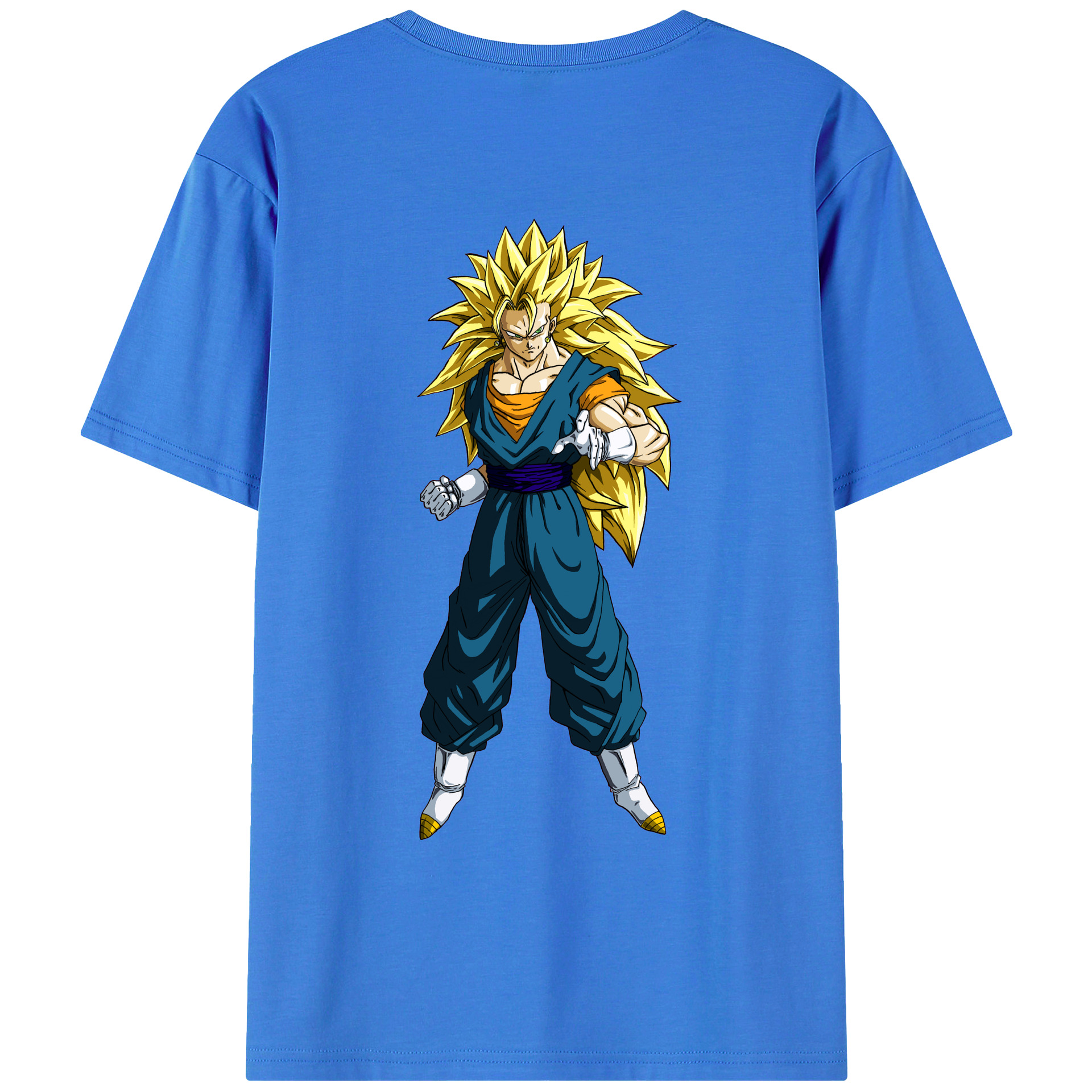 （画像用） ドラゴンボール ベジット DRAGON BALL Vegetto 綿100％ メンズ半袖Tシャツ（バックプリント） 通気性
