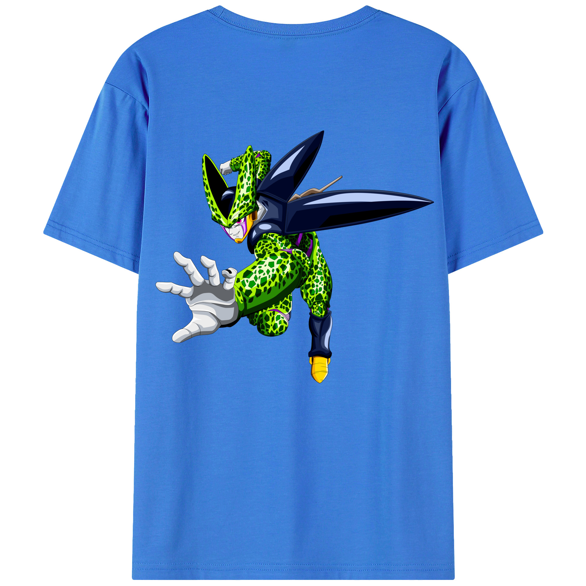 （画像用） ドラゴンボール セル DRAGON BALL Cell 綿100％ メンズ半袖Tシャツ（バックプリント） 通気性