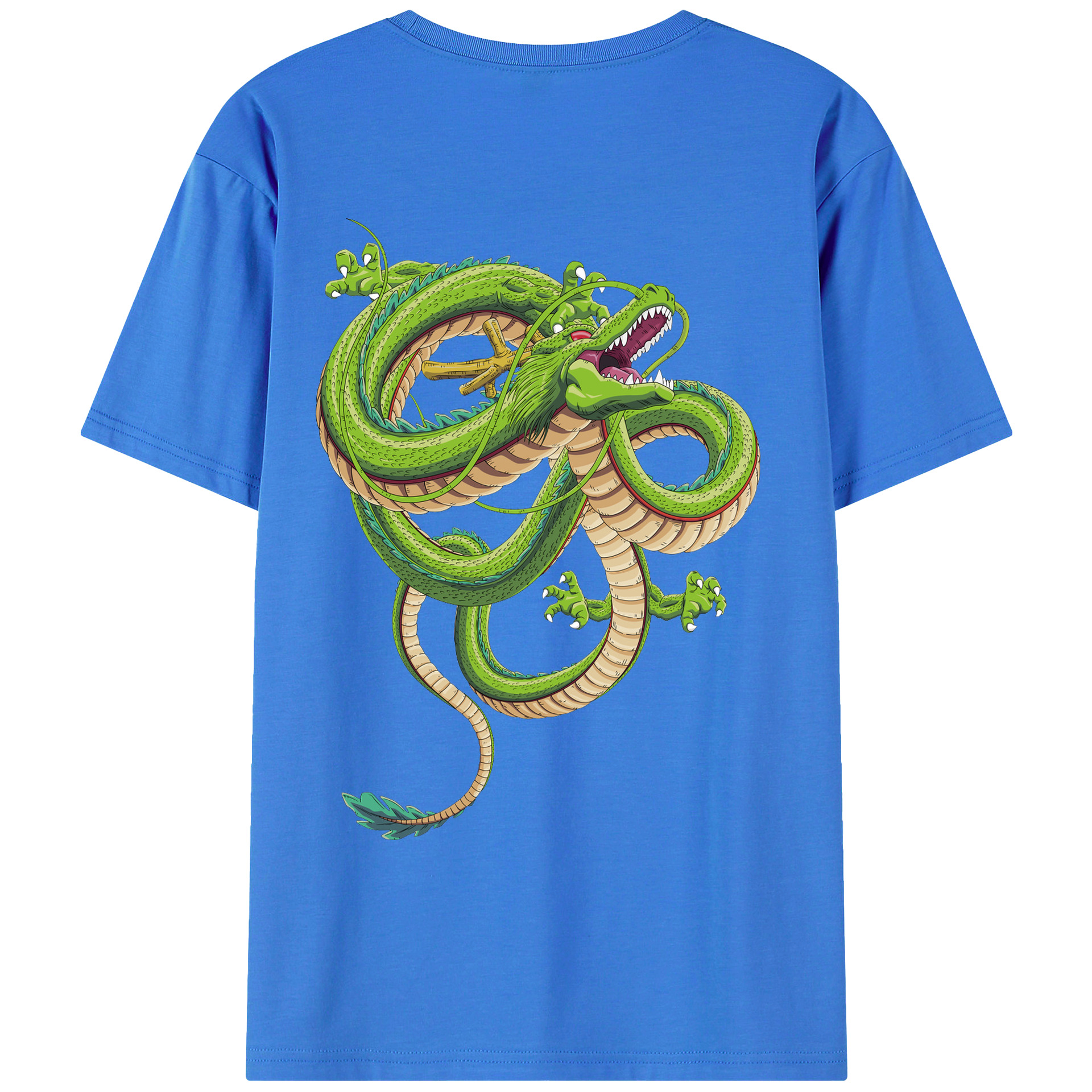 （画像用） ドラゴンボール 神龍 シェンロン DRAGON BALL Shenron 綿100％ メンズ半袖Tシャツ（バックプリント） 通気性