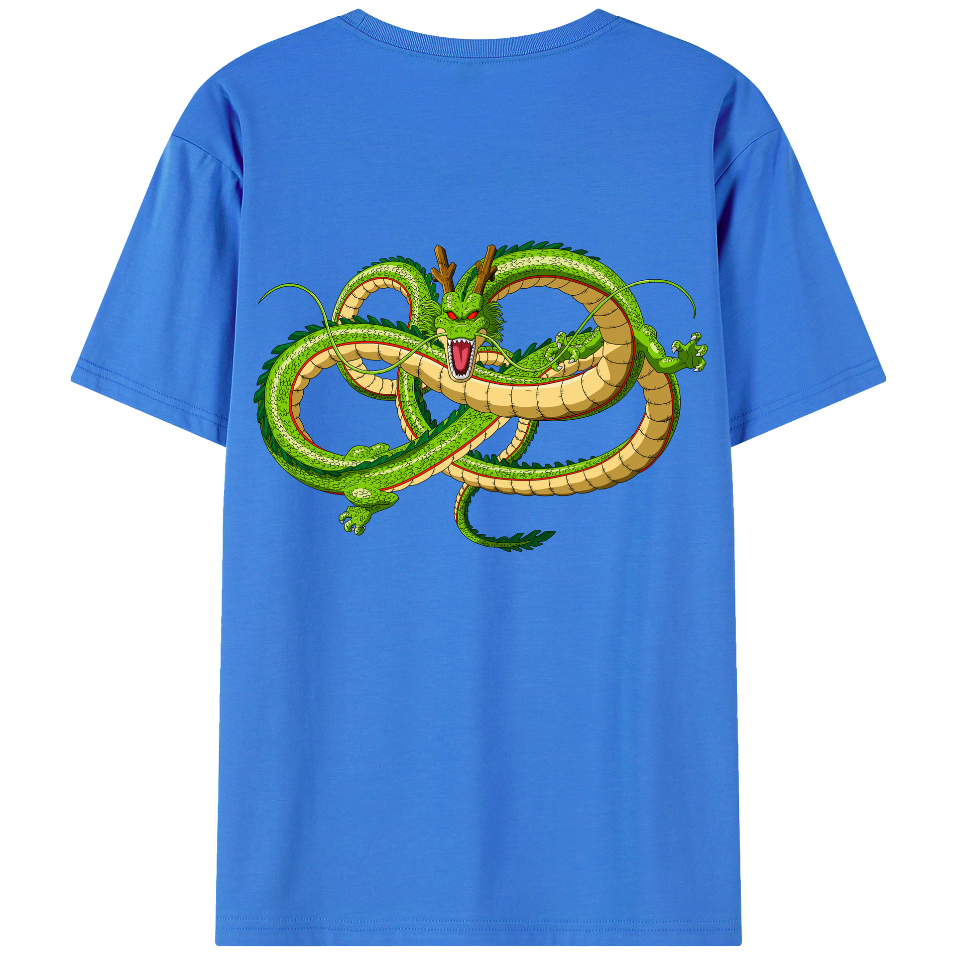（画像用） ドラゴンボール 神龍 シェンロン DRAGON BALL Shenron 綿100％ メンズ半袖Tシャツ（バックプリント） 通気性