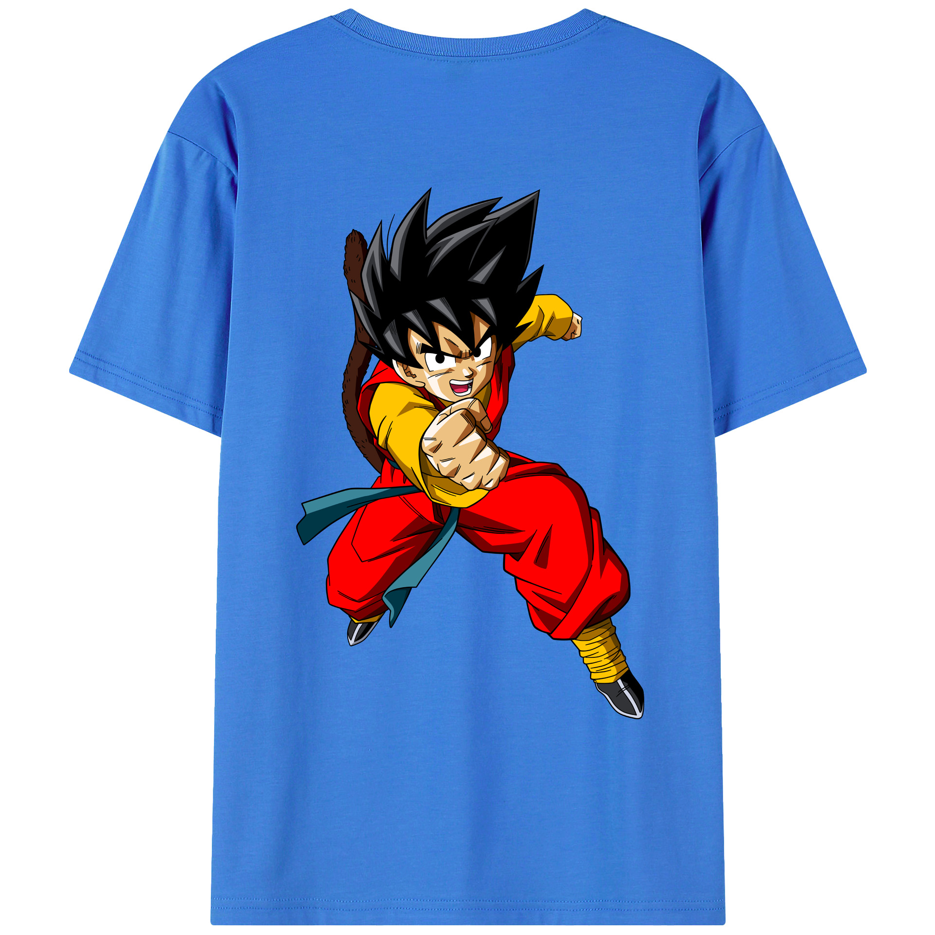 （画像用） ドラゴンボール 孫悟空（そん ごくう）Son Goku カカロット DRAGON BALL Kakarotto 綿100％ メンズ半袖Tシャツ（バックプリント） 通気性