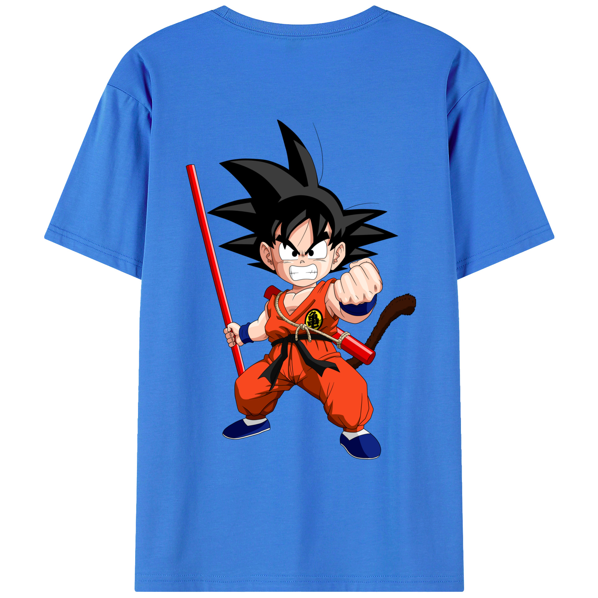 （画像用） ドラゴンボール 孫悟空（そん ごくう）Son Goku カカロット DRAGON BALL Kakarotto 綿100％ メンズ半袖Tシャツ（バックプリント） 通気性