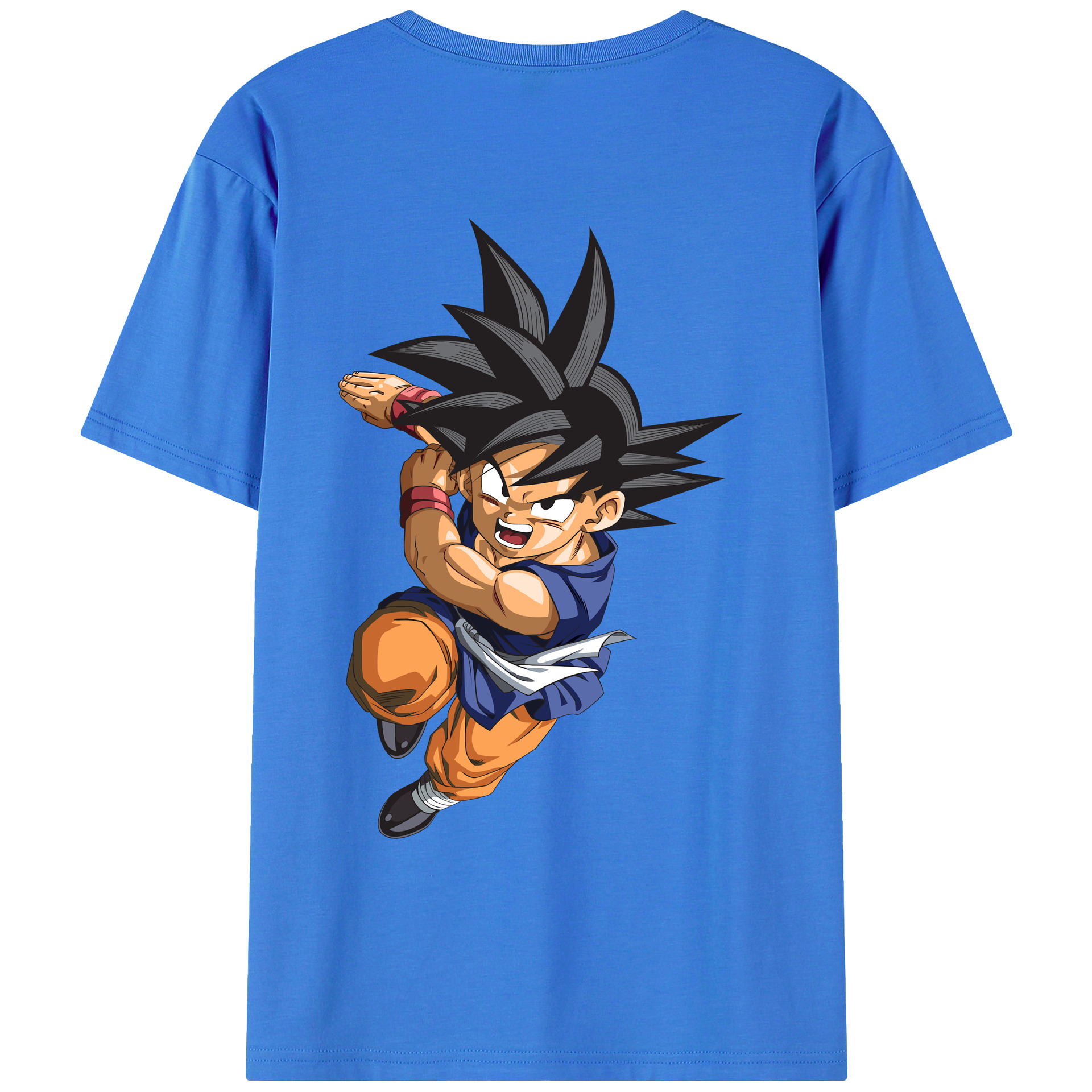 （画像用） ドラゴンボール 孫悟空（そん ごくう）Son Goku カカロット DRAGON BALL Kakarotto 綿100％ メンズ半袖Tシャツ（バックプリント） 通気性