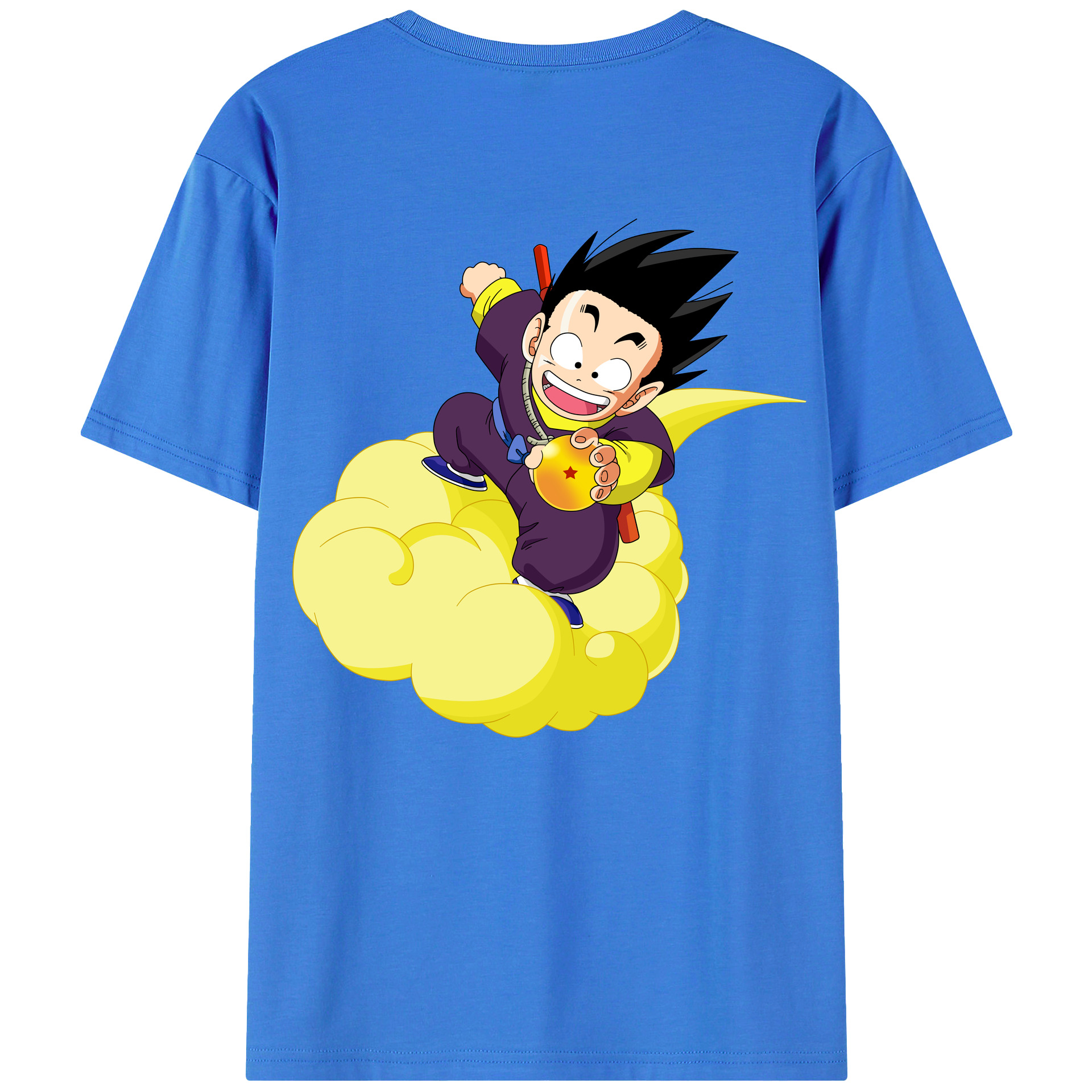 （画像用） ドラゴンボール 孫悟空（そん ごくう）Son Goku カカロット DRAGON BALL Kakarotto 綿100％ メンズ半袖Tシャツ（バックプリント） 通気性