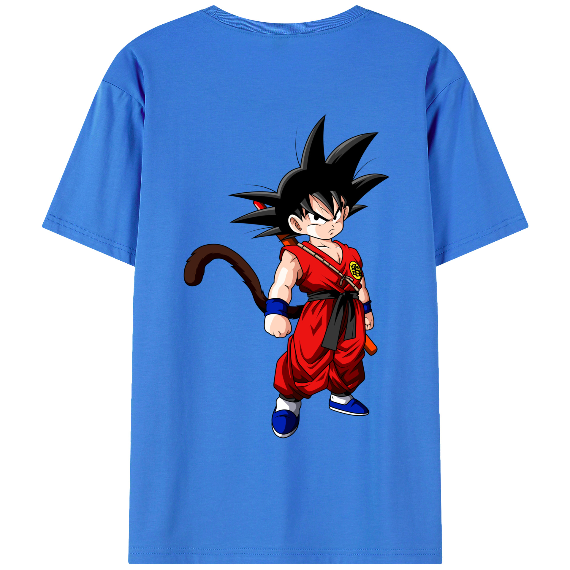 （画像用） ドラゴンボール 孫悟空（そん ごくう）Son Goku カカロット DRAGON BALL Kakarotto 綿100％ メンズ半袖Tシャツ（バックプリント） 通気性