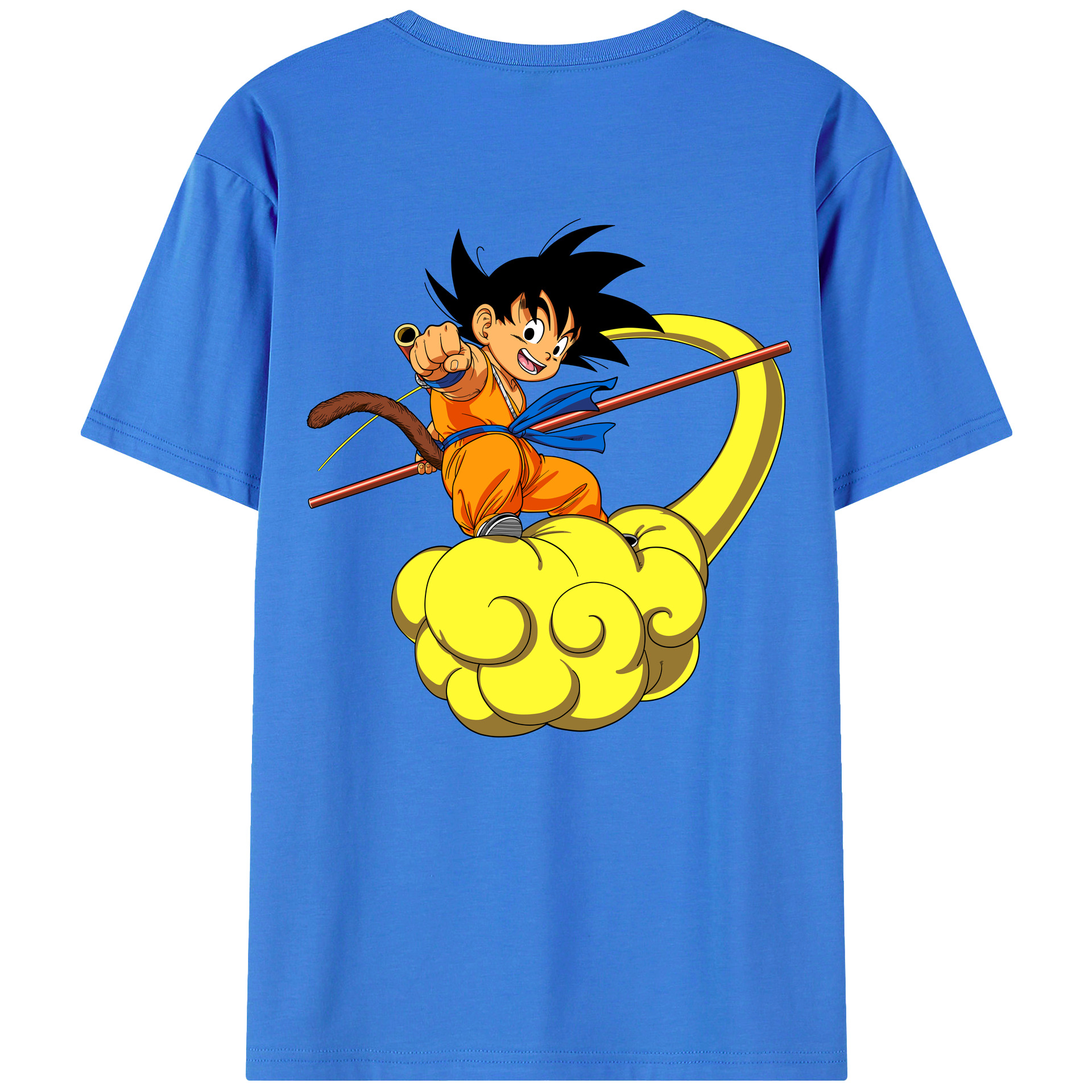 （画像用） ドラゴンボール 孫悟空（そん ごくう）Son Goku カカロット DRAGON BALL Kakarotto 綿100％ メンズ半袖Tシャツ（バックプリント） 通気性