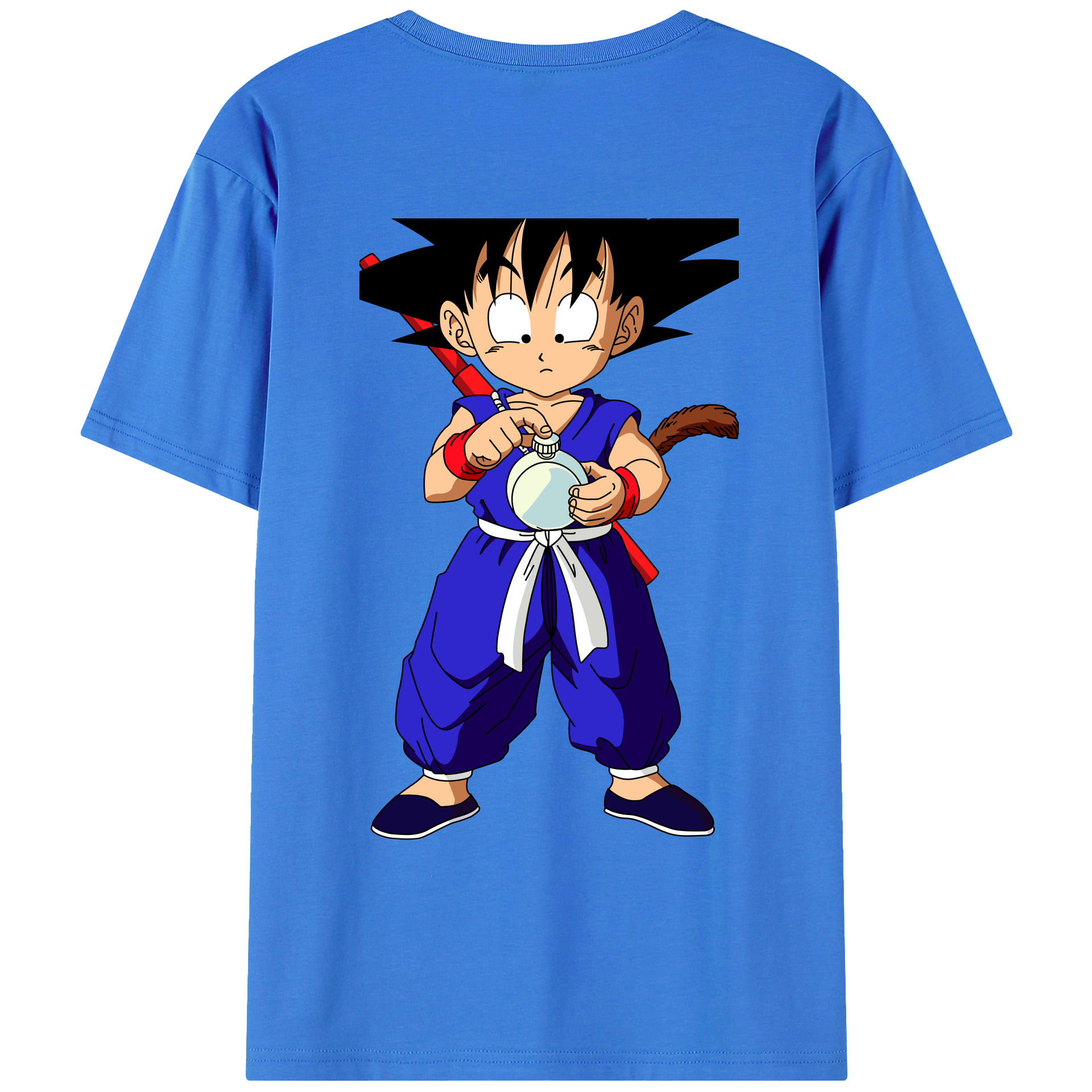 （画像用） ドラゴンボール 孫悟空（そん ごくう）Son Goku カカロット DRAGON BALL Kakarotto 綿100％ メンズ半袖Tシャツ（バックプリント） 通気性