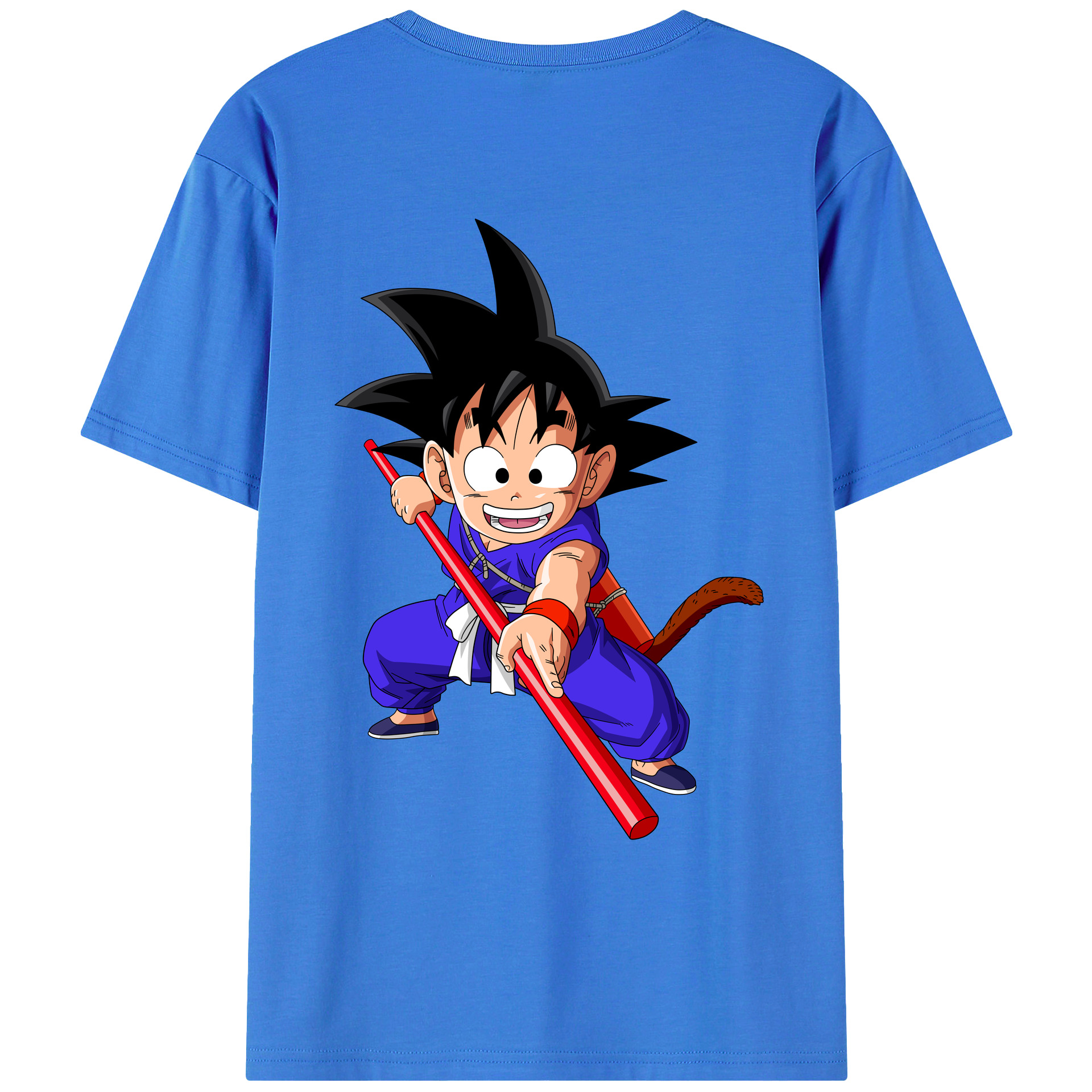 （画像用） ドラゴンボール 孫悟空（そん ごくう）Son Goku カカロット DRAGON BALL Kakarotto 綿100％ メンズ半袖Tシャツ（バックプリント） 通気性