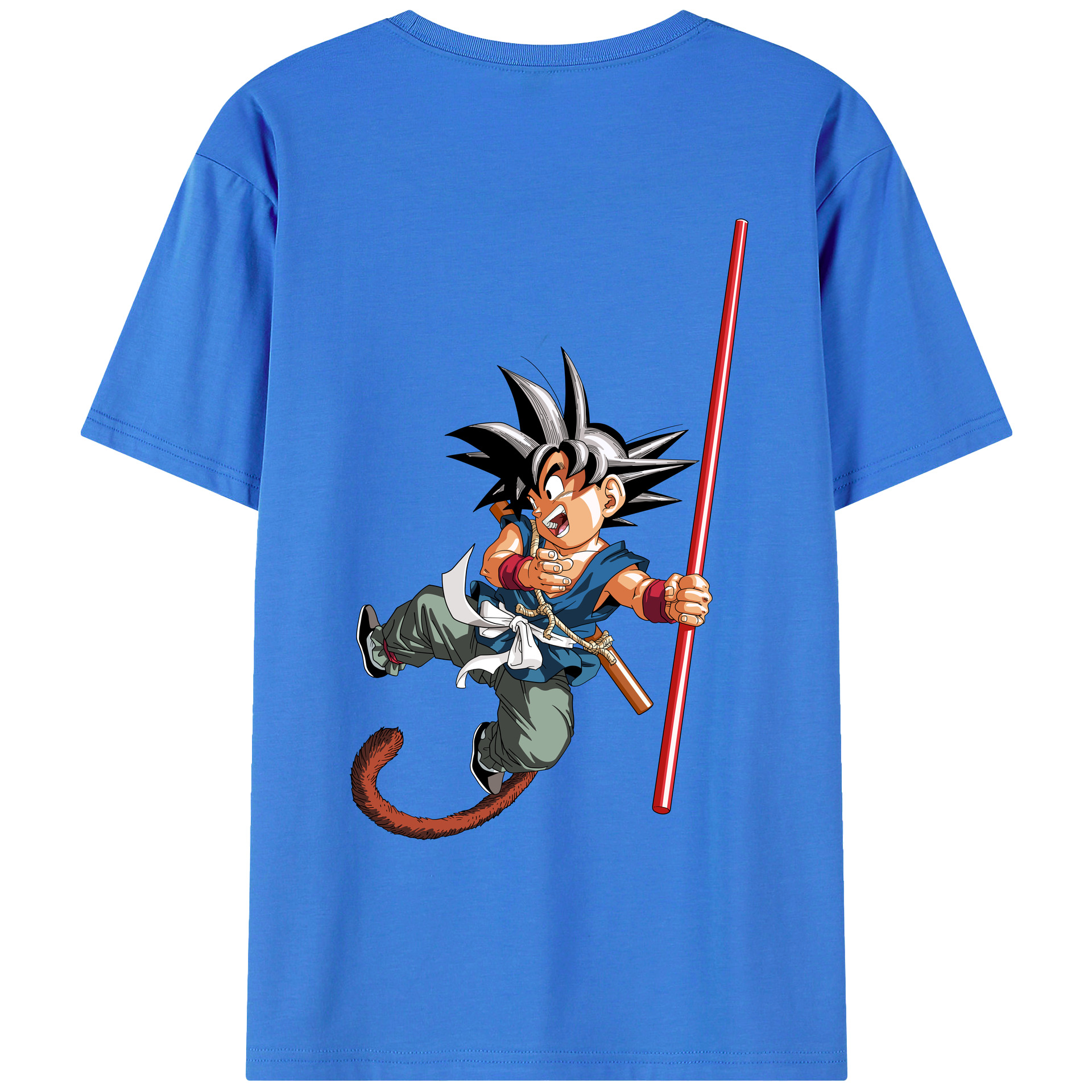 （画像用） ドラゴンボール 孫悟空（そん ごくう）Son Goku カカロット DRAGON BALL Kakarotto 綿100％ メンズ半袖Tシャツ（バックプリント） 通気性