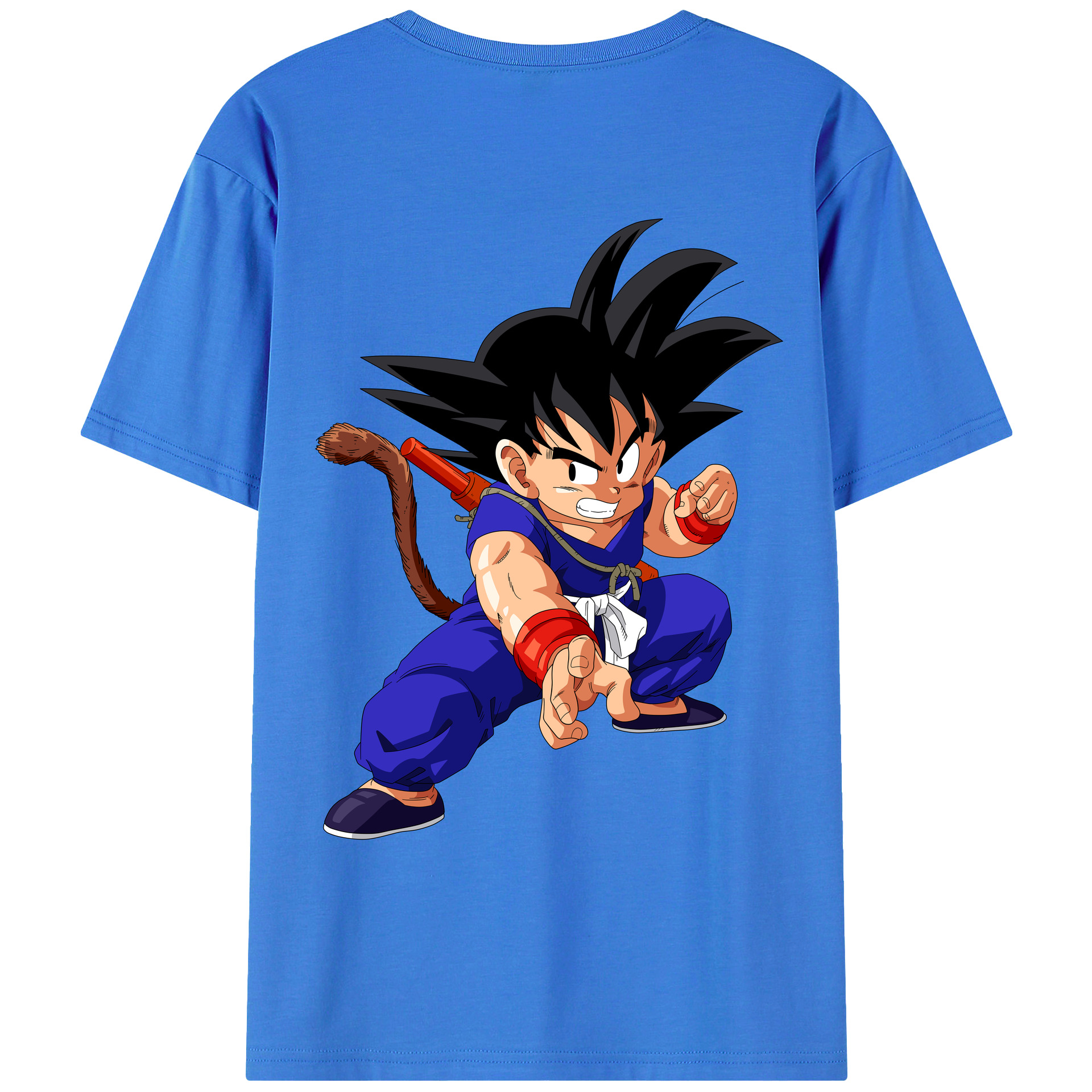（画像用） ドラゴンボール 孫悟空（そん ごくう）Son Goku カカロット DRAGON BALL Kakarotto 綿100％ メンズ半袖Tシャツ（バックプリント） 通気性