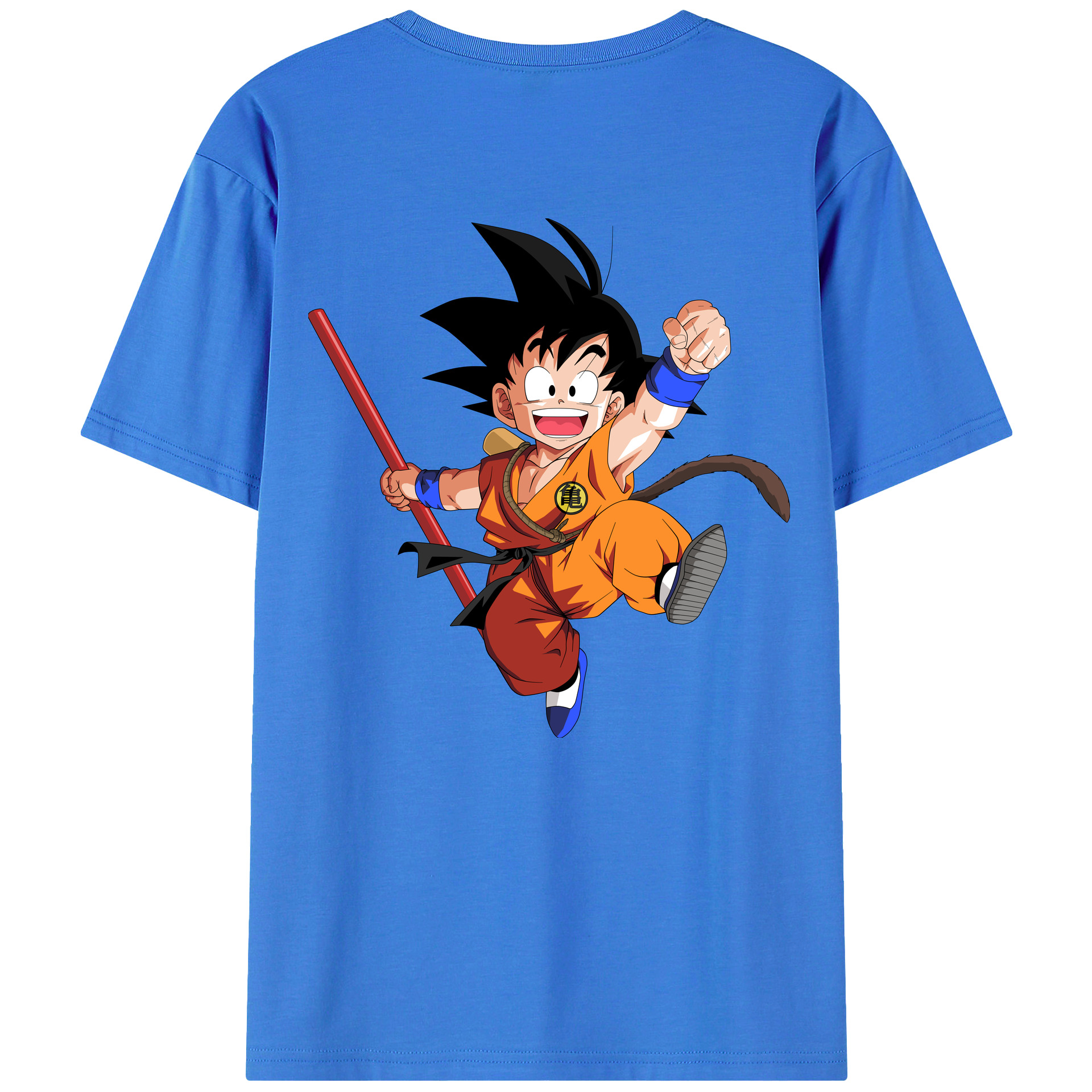 （画像用） ドラゴンボール 孫悟空（そん ごくう）Son Goku カカロット DRAGON BALL Kakarotto 綿100％ メンズ半袖Tシャツ（バックプリント） 通気性
