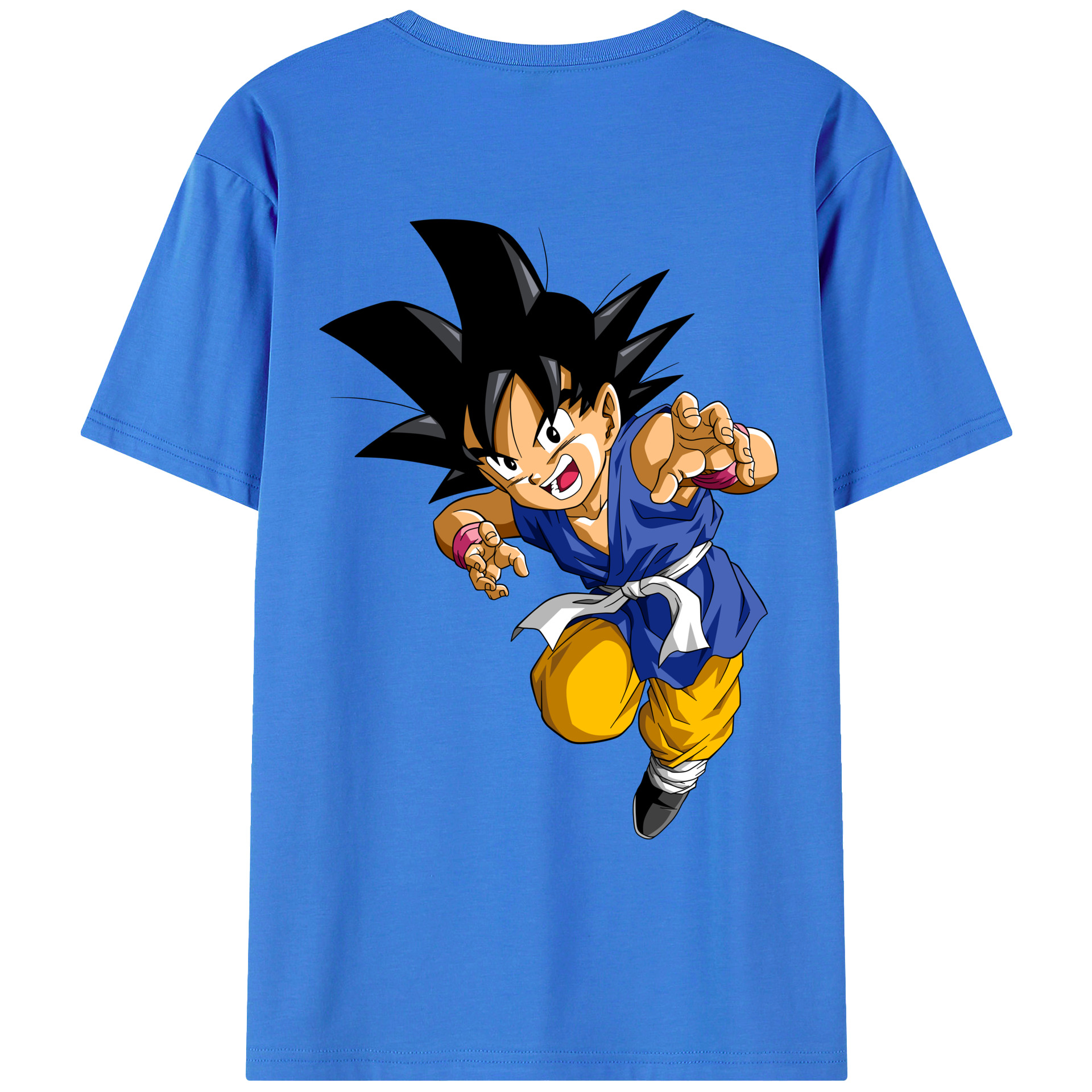 （画像用） ドラゴンボール 孫悟空（そん ごくう）Son Goku カカロット DRAGON BALL Kakarotto 綿100％ メンズ半袖Tシャツ（バックプリント） 通気性