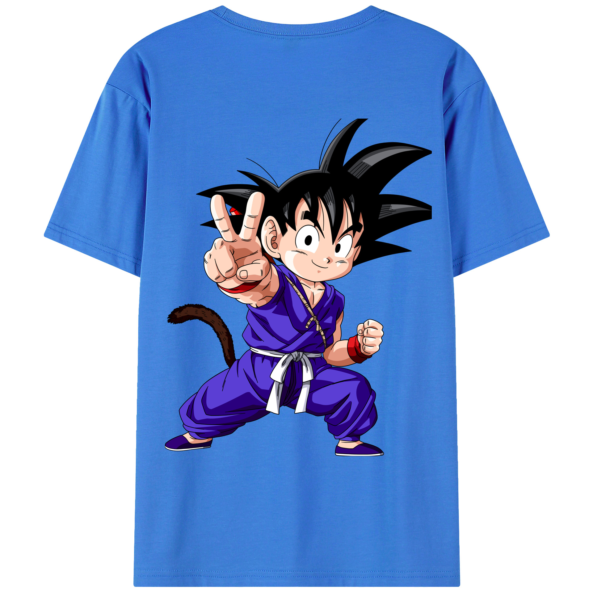 （画像用） ドラゴンボール 孫悟空（そん ごくう）Son Goku カカロット DRAGON BALL Kakarotto 綿100％ メンズ半袖Tシャツ（バックプリント） 通気性