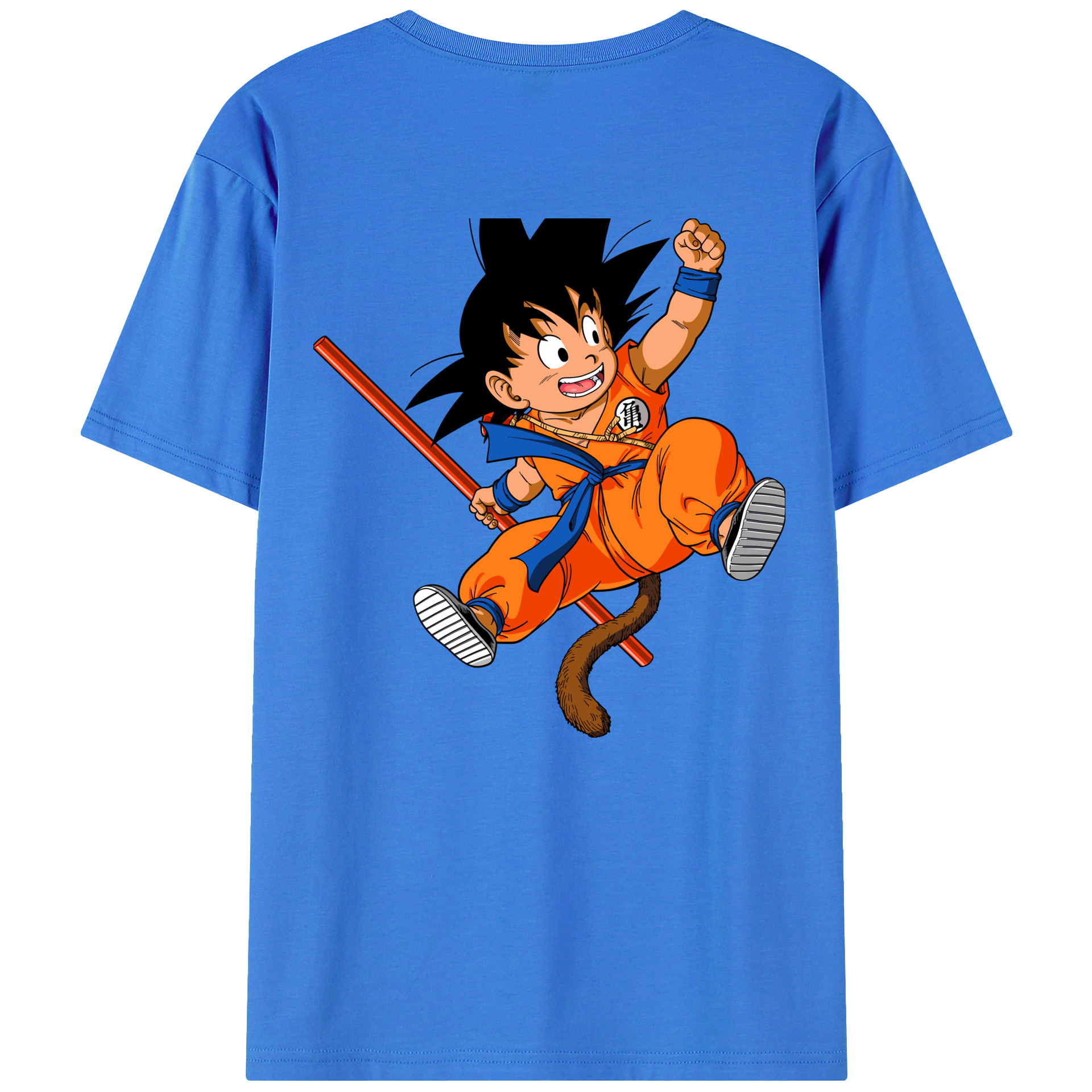 （画像用） ドラゴンボール 孫悟空（そん ごくう）Son Goku カカロット DRAGON BALL Kakarotto 綿100％ メンズ半袖Tシャツ（バックプリント） 通気性
