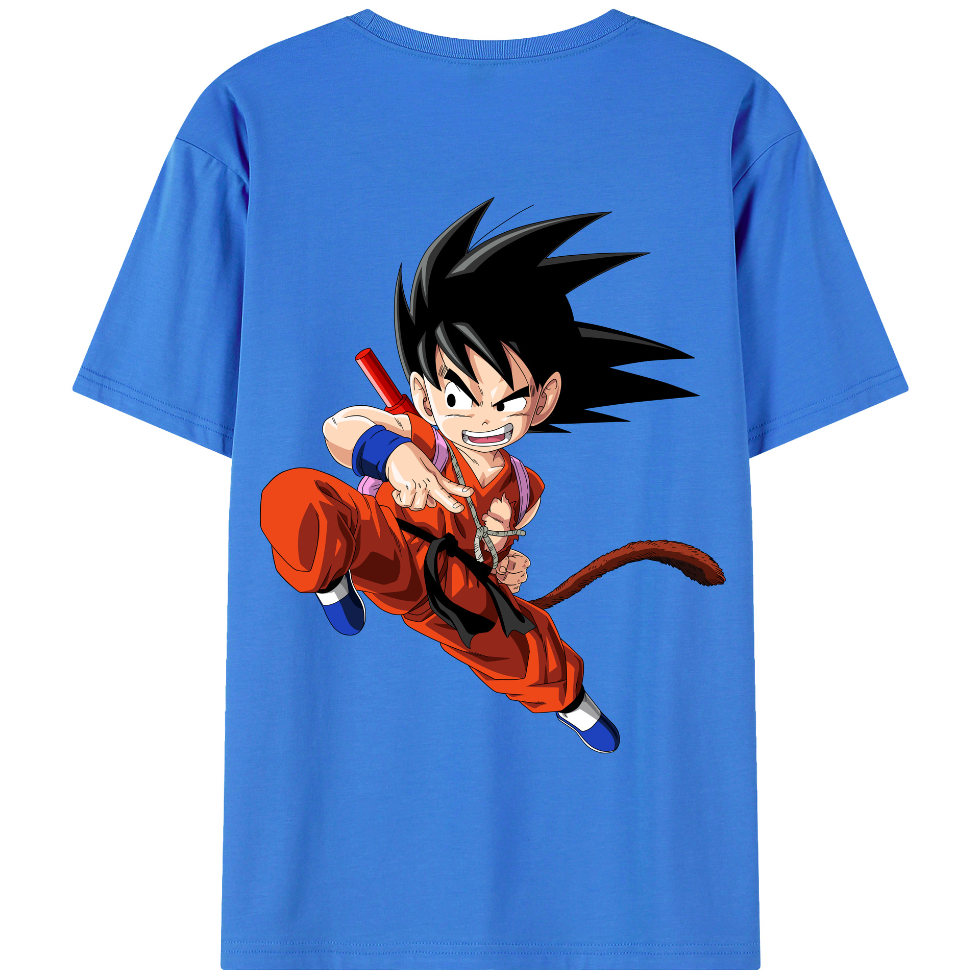 （画像用） ドラゴンボール 孫悟空（そん ごくう）Son Goku カカロット DRAGON BALL Kakarotto 綿100％ メンズ半袖Tシャツ（バックプリント） 通気性