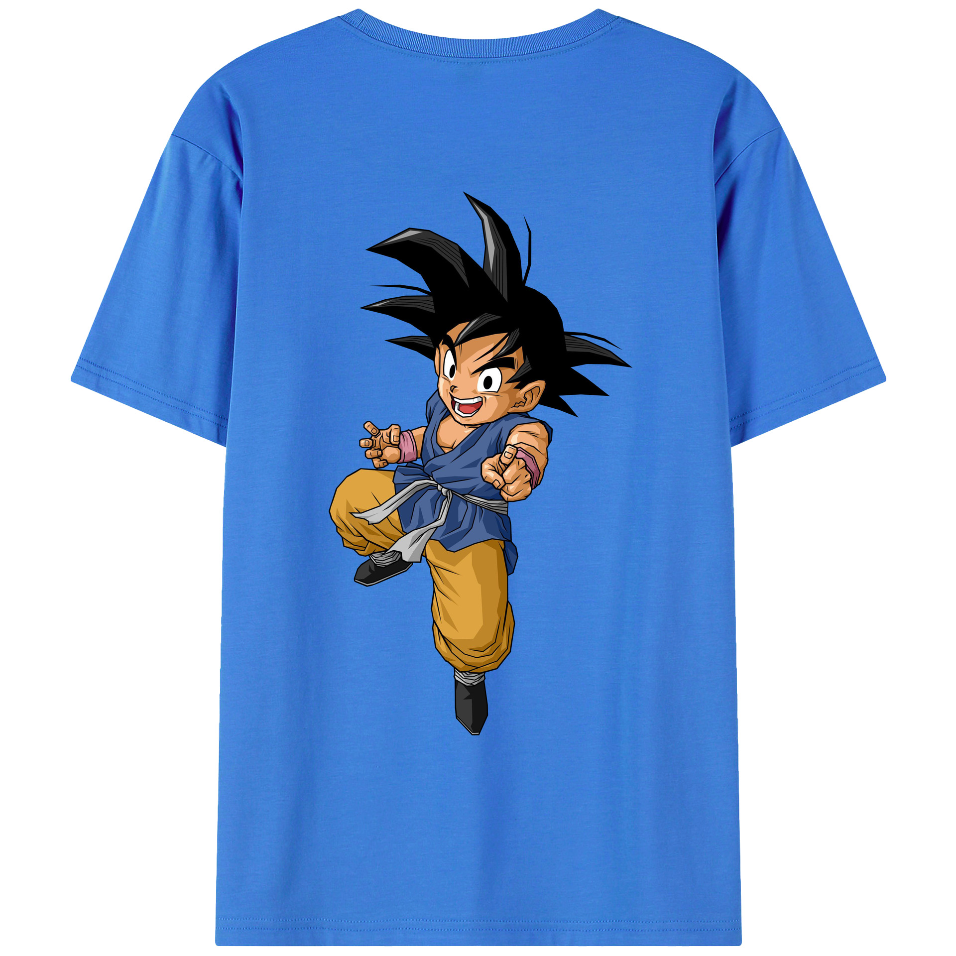 （画像用） ドラゴンボール 孫悟空（そん ごくう）Son Goku カカロット DRAGON BALL Kakarotto 綿100％ メンズ半袖Tシャツ（バックプリント） 通気性