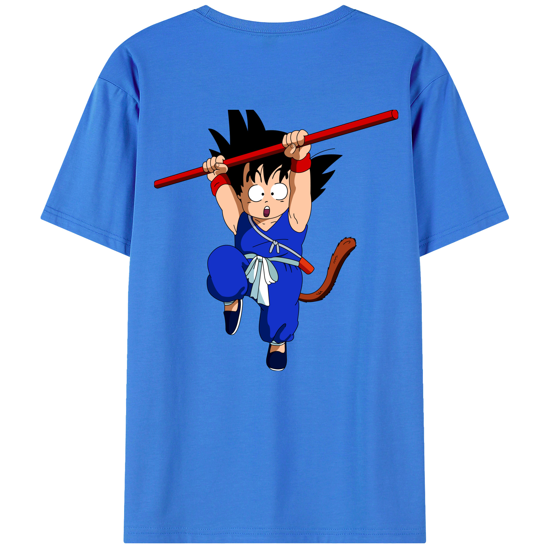 （画像用） ドラゴンボール 孫悟空（そん ごくう）Son Goku カカロット DRAGON BALL Kakarotto 綿100％ メンズ半袖Tシャツ（バックプリント） 通気性