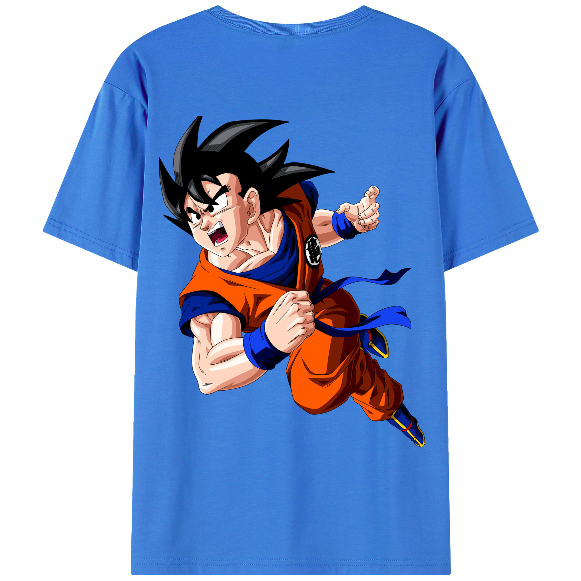 （画像用） ドラゴンボール 孫悟空（そん ごくう）Son Goku カカロット DRAGON BALL Kakarotto 綿100％ メンズ半袖Tシャツ（バックプリント） 通気性