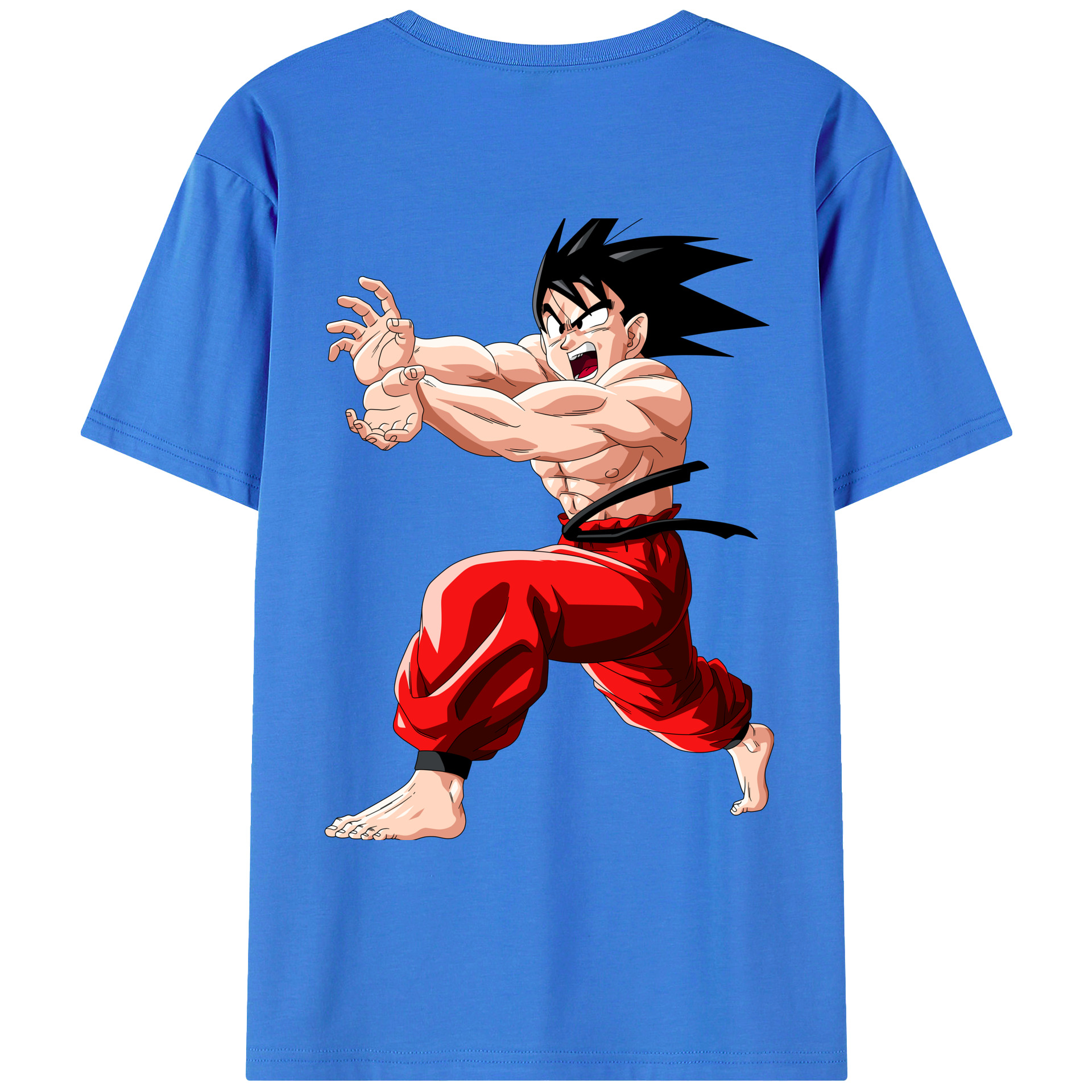 （画像用） ドラゴンボール 孫悟空（そん ごくう）Son Goku カカロット DRAGON BALL Kakarotto 綿100％ メンズ半袖Tシャツ（バックプリント） 通気性