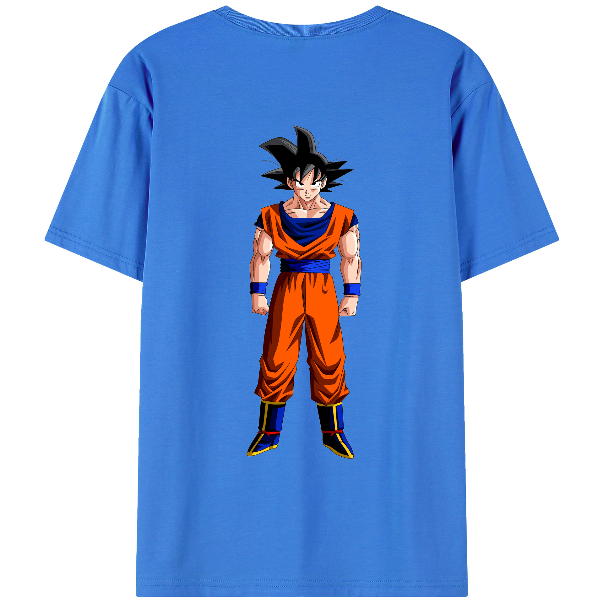 （画像用） ドラゴンボール 孫悟空（そん ごくう）Son Goku カカロット DRAGON BALL Kakarotto 綿100％ メンズ半袖Tシャツ（バックプリント） 通気性