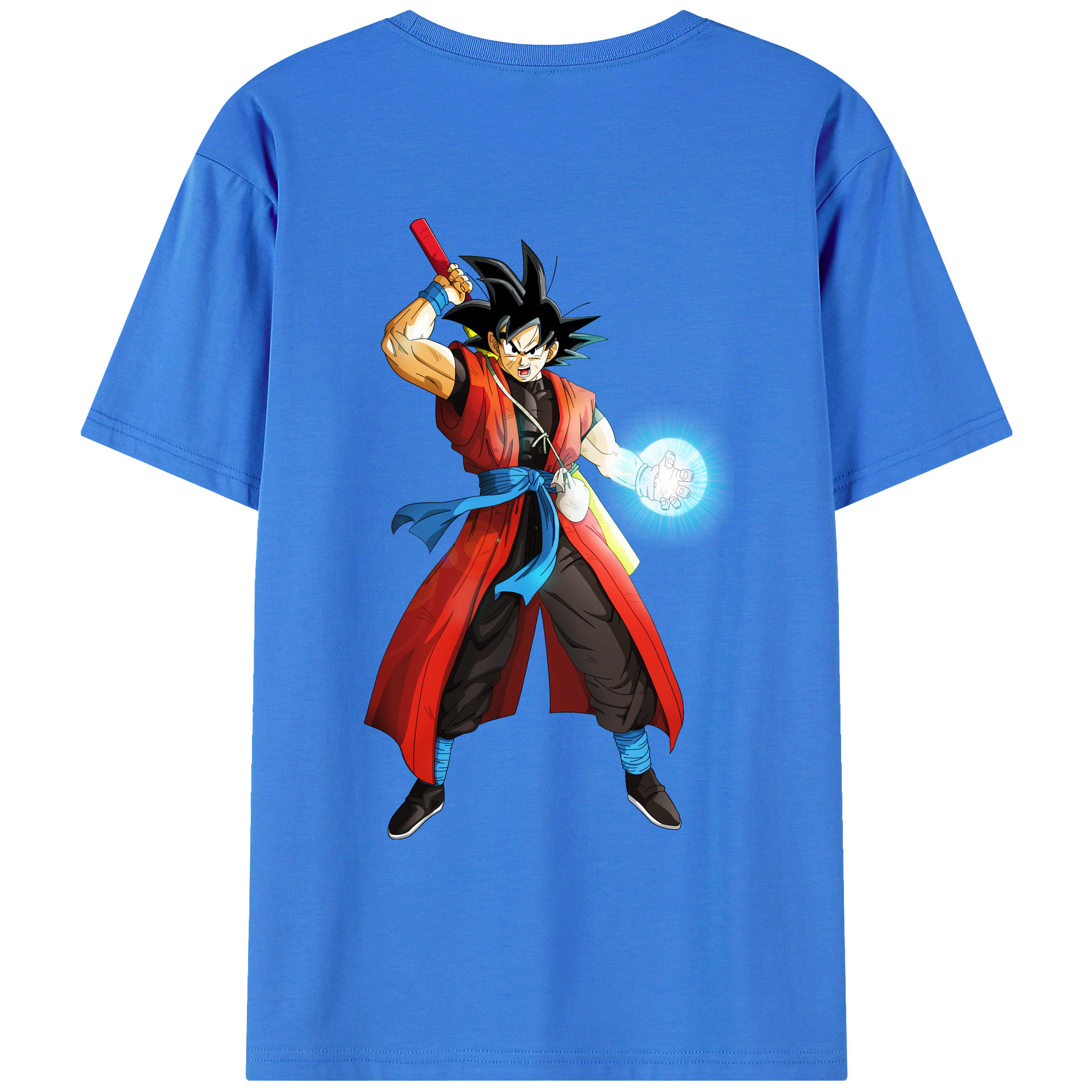 （画像用） ドラゴンボール 孫悟空（そん ごくう）Son Goku カカロット DRAGON BALL Kakarotto 綿100％ メンズ半袖Tシャツ（バックプリント） 通気性