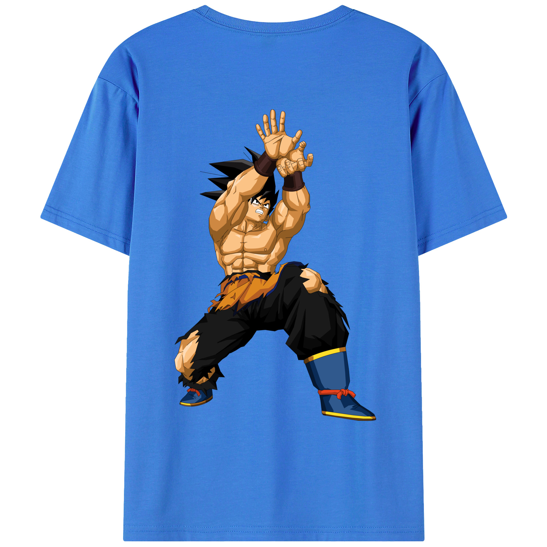 （画像用） ドラゴンボール 孫悟空（そん ごくう）Son Goku カカロット DRAGON BALL Kakarotto 綿100％ メンズ半袖Tシャツ（バックプリント） 通気性