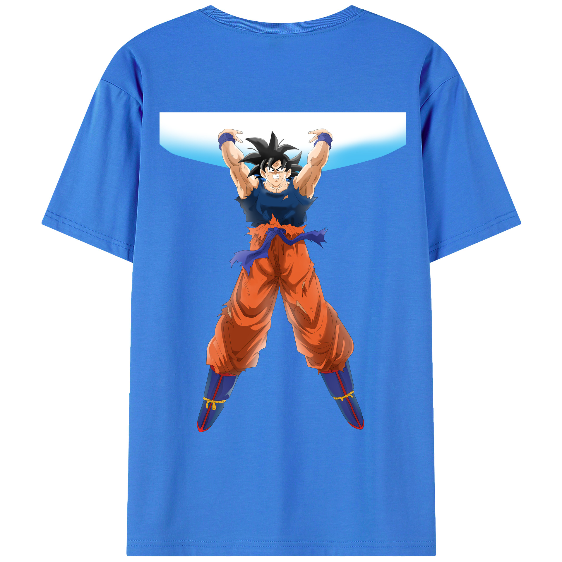 （画像用） ドラゴンボール 孫悟空（そん ごくう）Son Goku カカロット DRAGON BALL Kakarotto 綿100％ メンズ半袖Tシャツ（バックプリント） 通気性