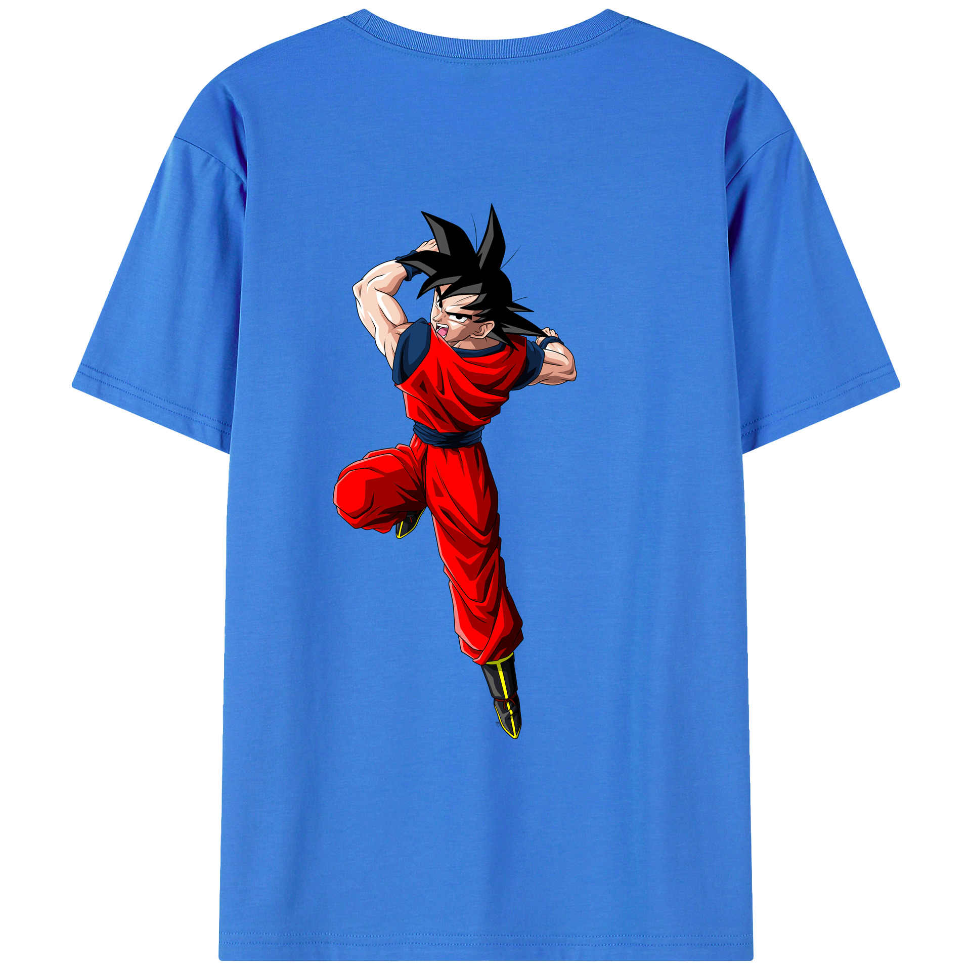 （画像用） ドラゴンボール 孫悟空（そん ごくう）Son Goku カカロット DRAGON BALL Kakarotto 綿100％ メンズ半袖Tシャツ（バックプリント） 通気性