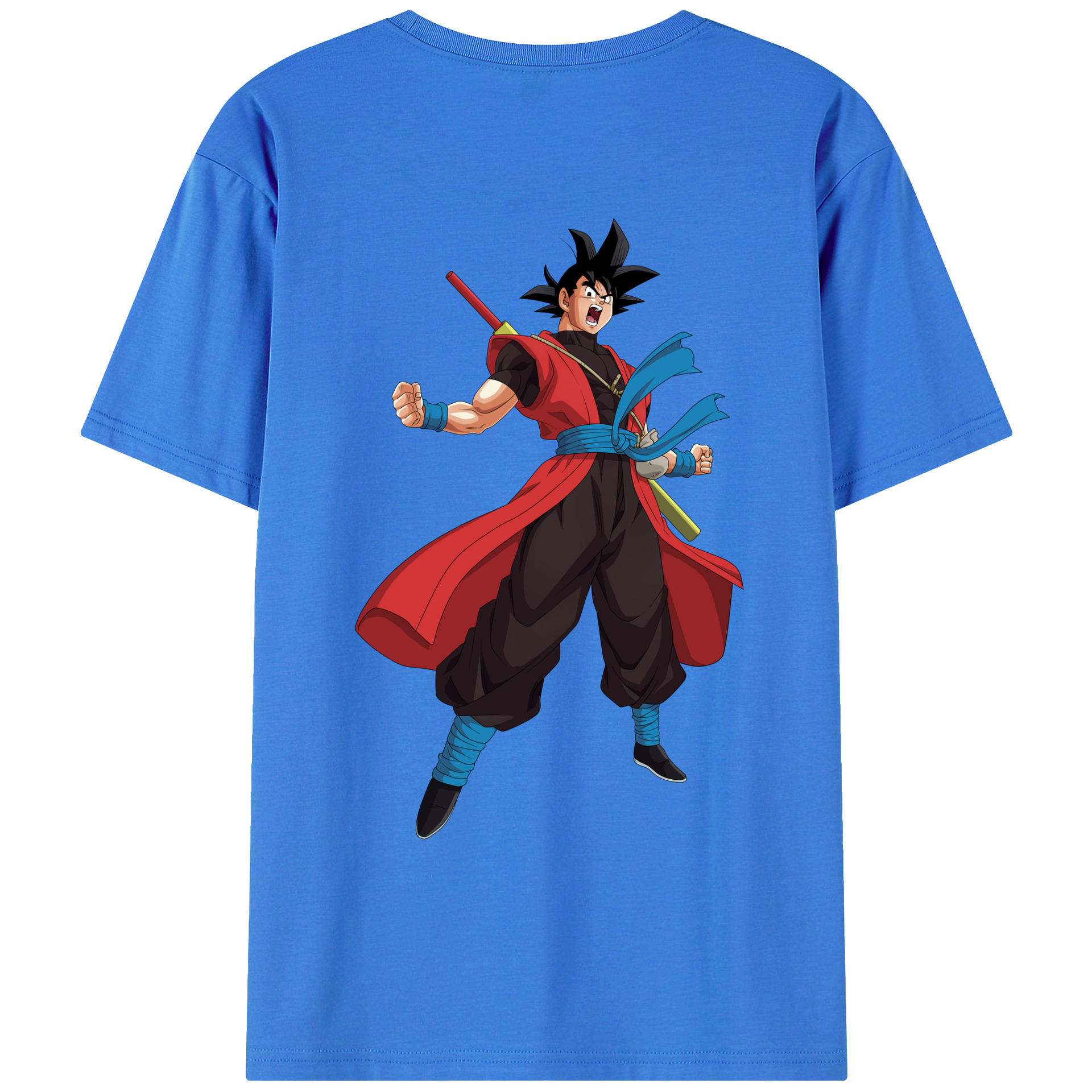 （画像用） ドラゴンボール 孫悟空（そん ごくう）Son Goku カカロット DRAGON BALL Kakarotto 綿100％ メンズ半袖Tシャツ（バックプリント） 通気性
