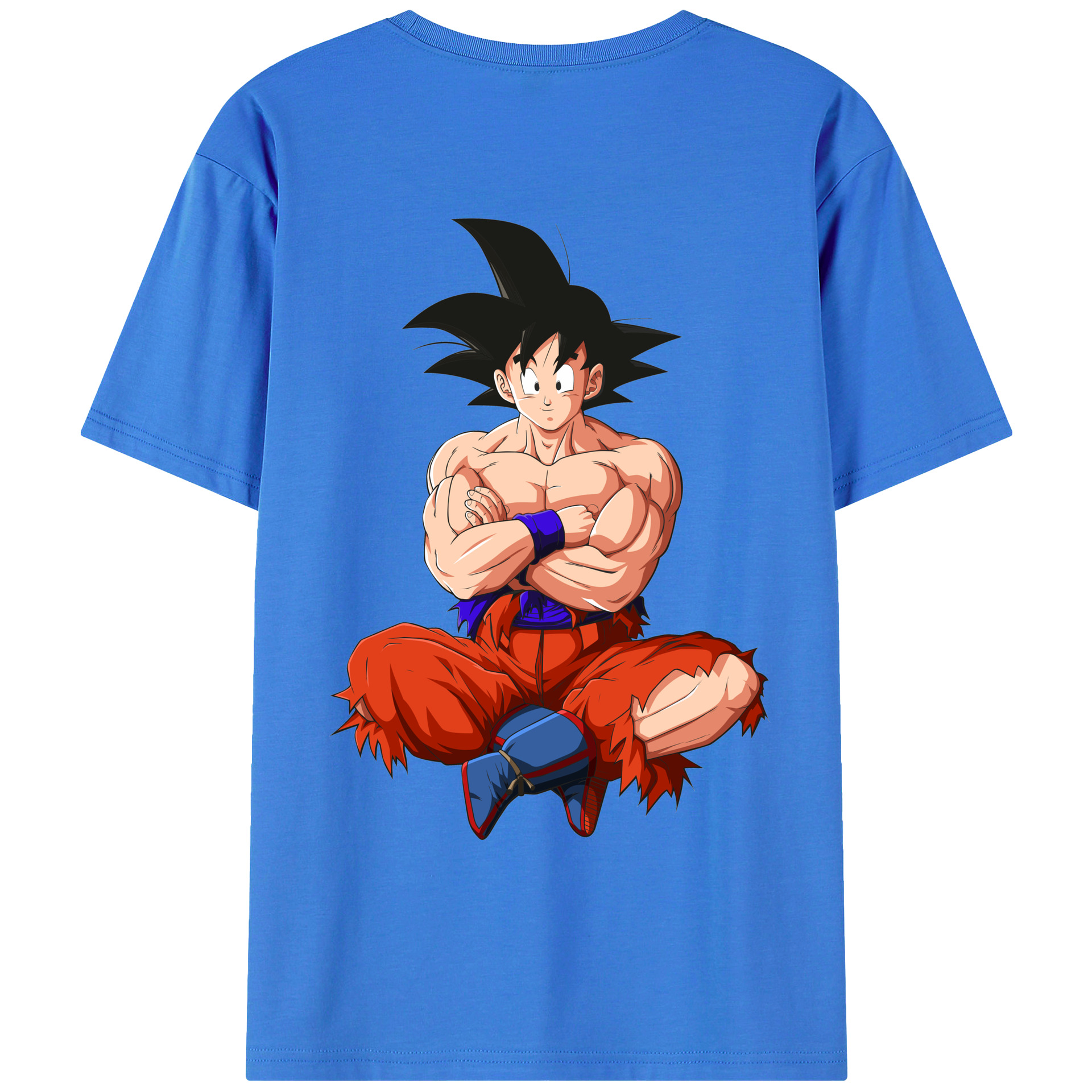 （画像用） ドラゴンボール 孫悟空（そん ごくう）Son Goku カカロット DRAGON BALL Kakarotto 綿100％ メンズ半袖Tシャツ（バックプリント） 通気性
