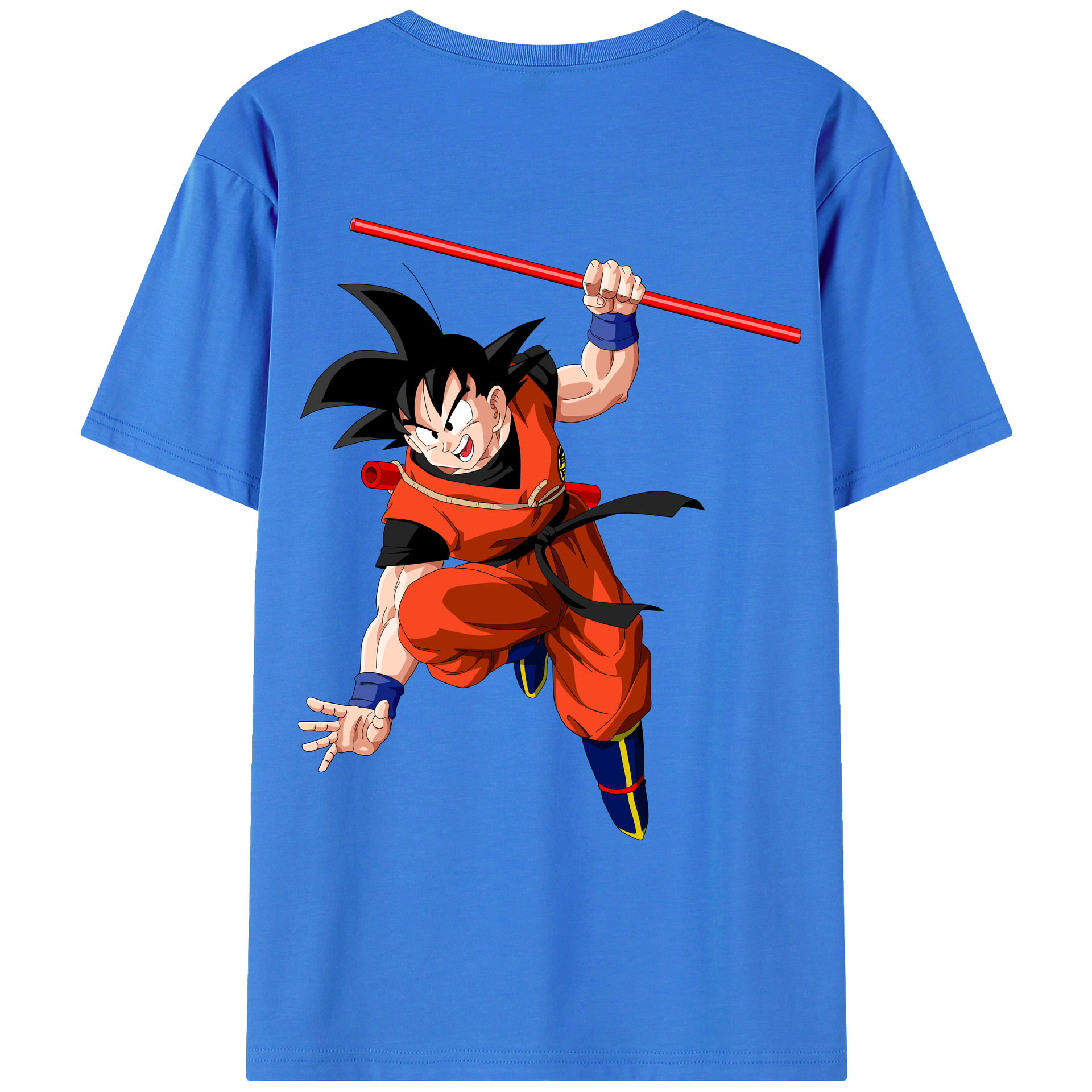（画像用） ドラゴンボール 孫悟空（そん ごくう）Son Goku カカロット DRAGON BALL Kakarotto 綿100％ メンズ半袖Tシャツ（バックプリント） 通気性
