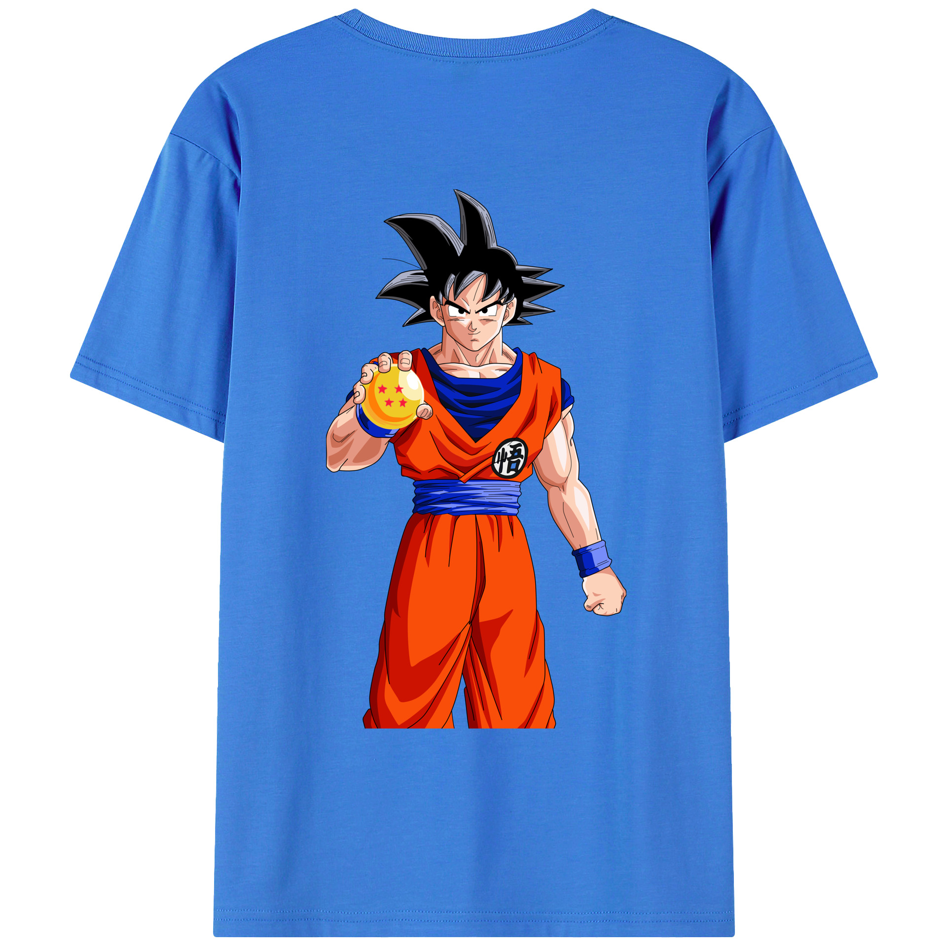 （画像用） ドラゴンボール 孫悟空（そん ごくう）Son Goku カカロット DRAGON BALL Kakarotto 綿100％ メンズ半袖Tシャツ（バックプリント） 通気性