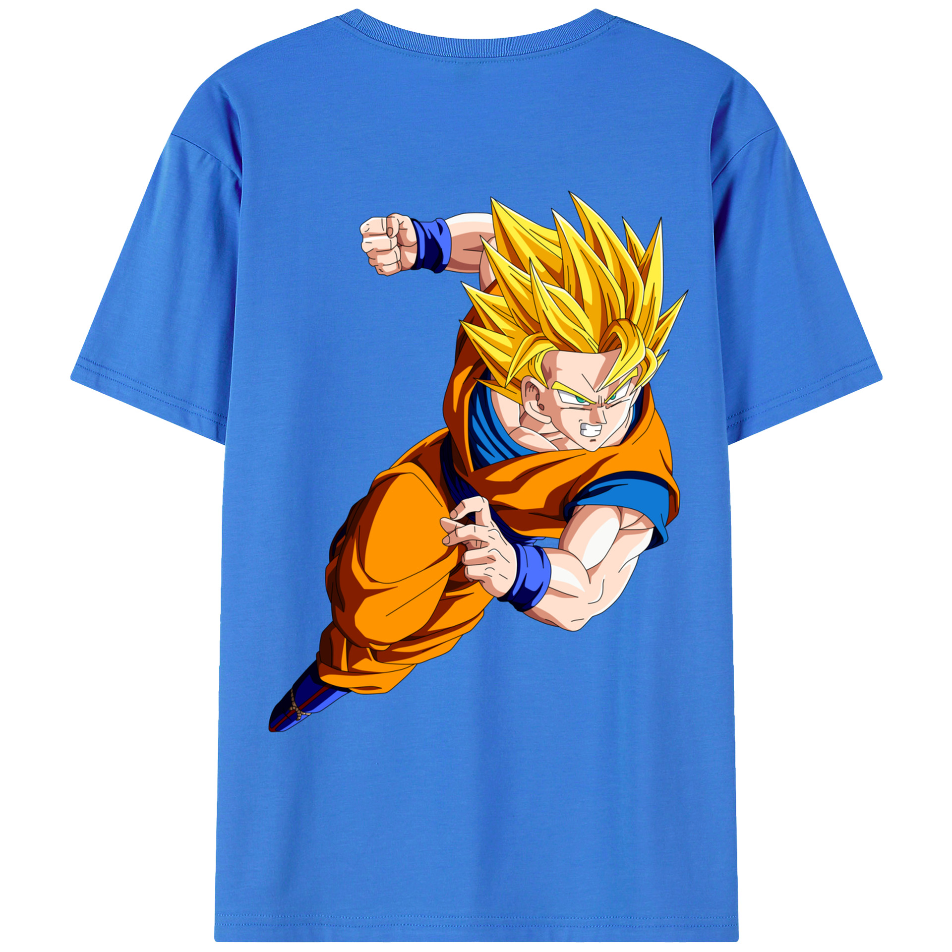 （画像用） ドラゴンボール 孫悟空（そん ごくう）Son Goku カカロット DRAGON BALL Kakarotto 綿100％ メンズ半袖Tシャツ（バックプリント） 通気性