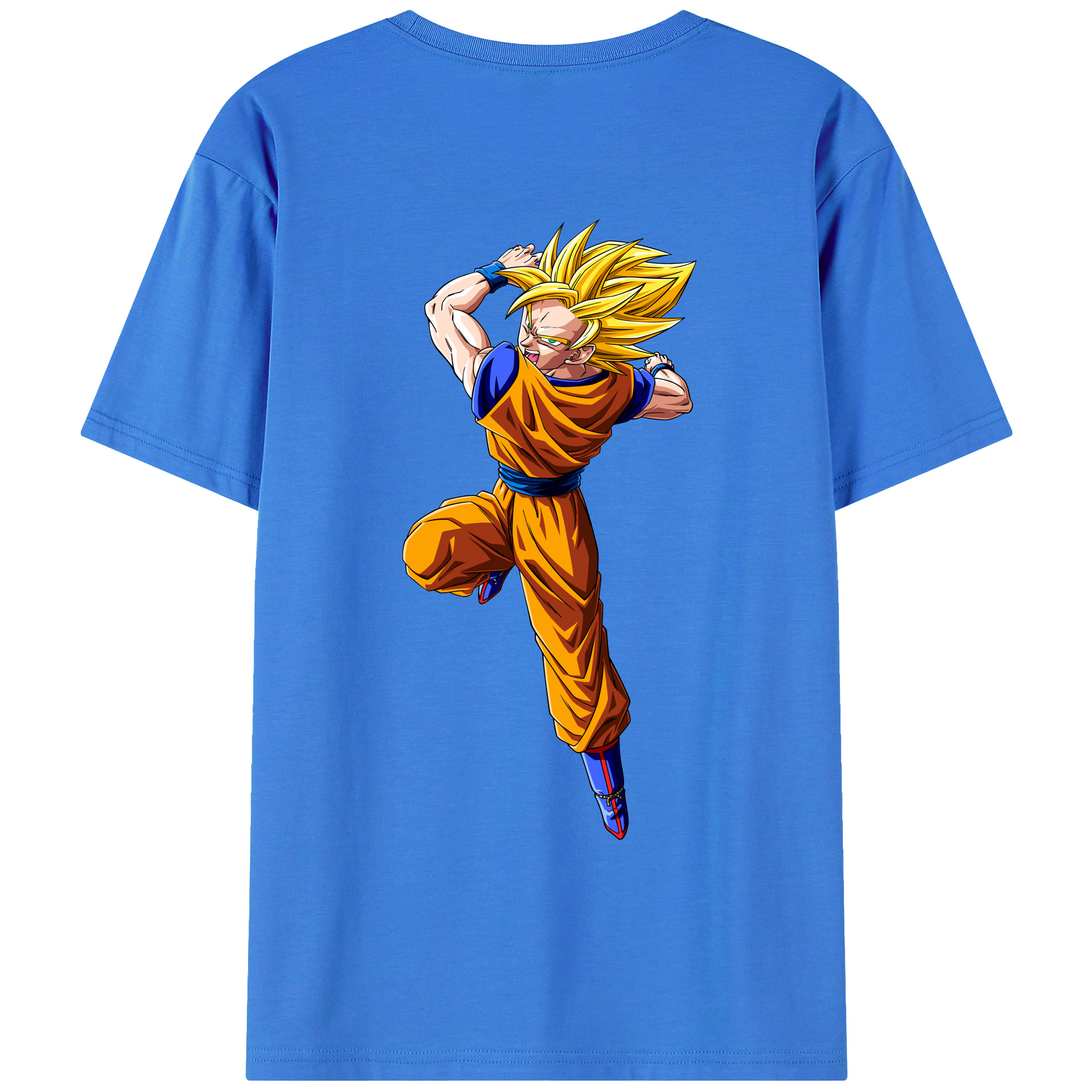 （画像用） ドラゴンボール 孫悟空（そん ごくう）Son Goku カカロット DRAGON BALL Kakarotto 綿100％ メンズ半袖Tシャツ（バックプリント） 通気性