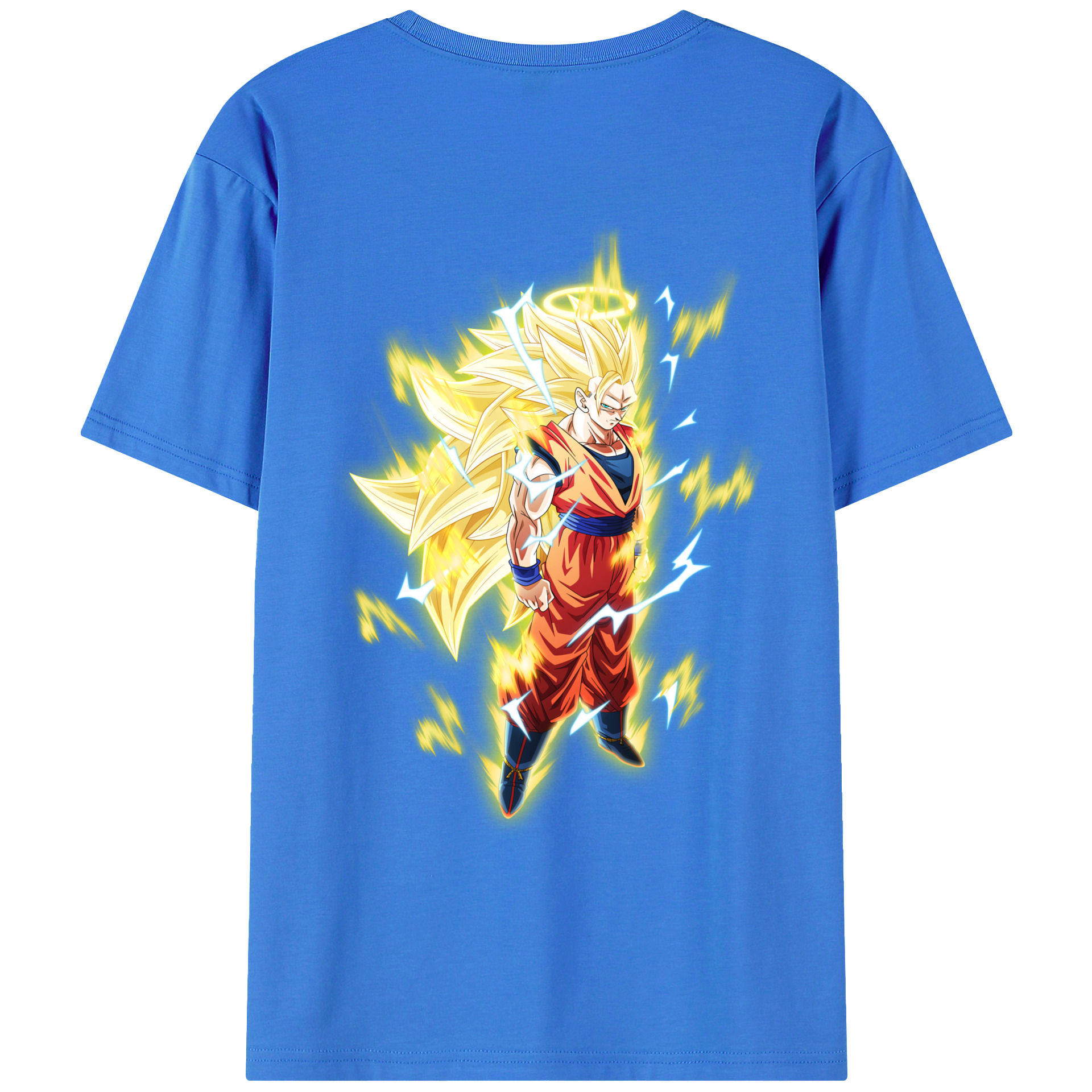 （画像用） ドラゴンボール 孫悟空（そん ごくう）Son Goku カカロット DRAGON BALL Kakarotto 綿100％ メンズ半袖Tシャツ（バックプリント） 通気性