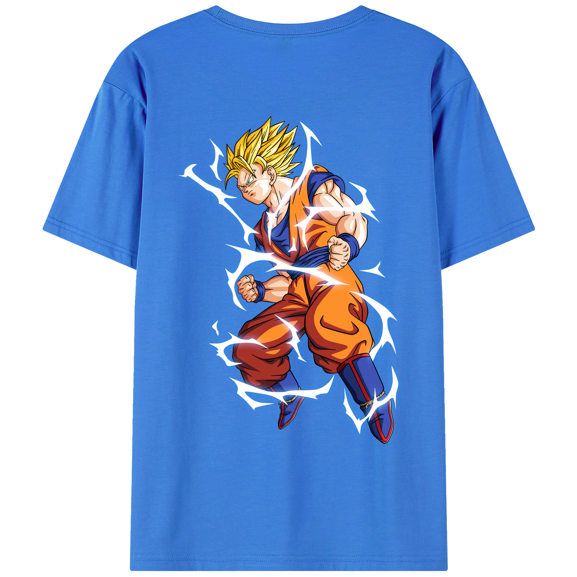 （画像用） ドラゴンボール 孫悟空（そん ごくう）Son Goku カカロット DRAGON BALL Kakarotto 綿100％ メンズ半袖Tシャツ（バックプリント） 通気性