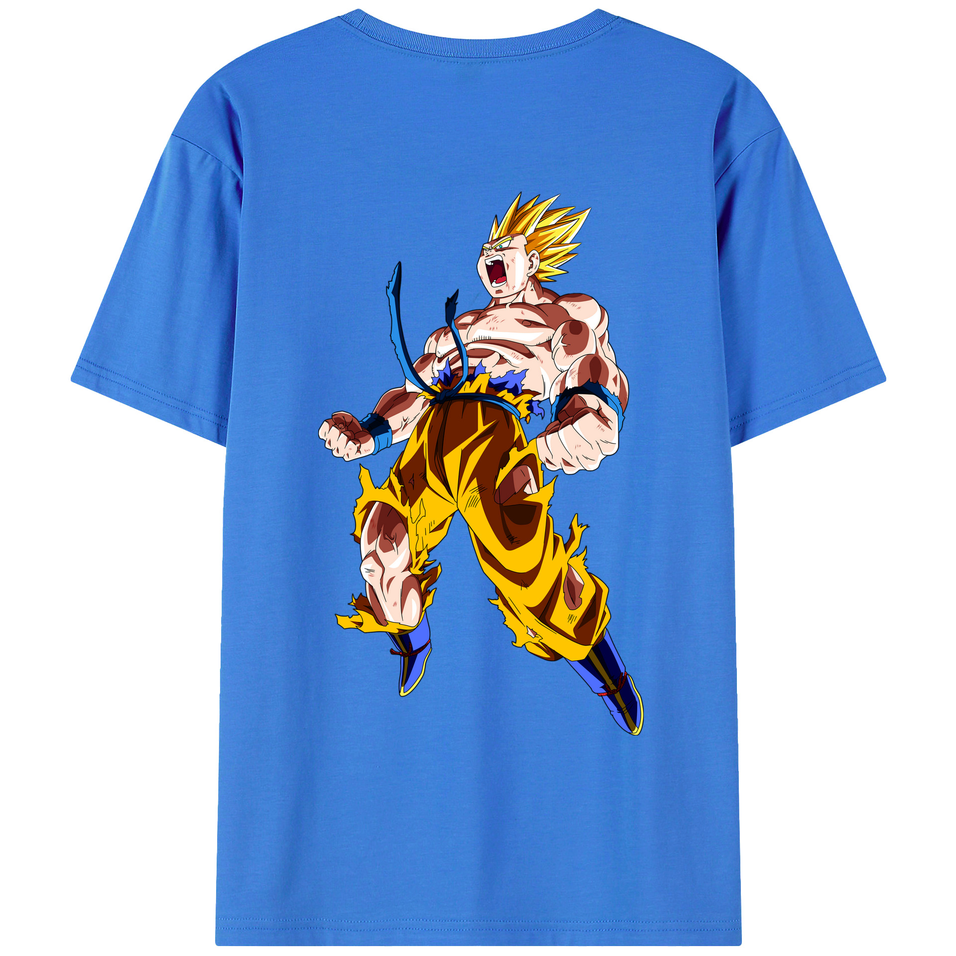 （画像用） ドラゴンボール 孫悟空（そん ごくう）Son Goku カカロット DRAGON BALL Kakarotto 綿100％ メンズ半袖Tシャツ（バックプリント） 通気性
