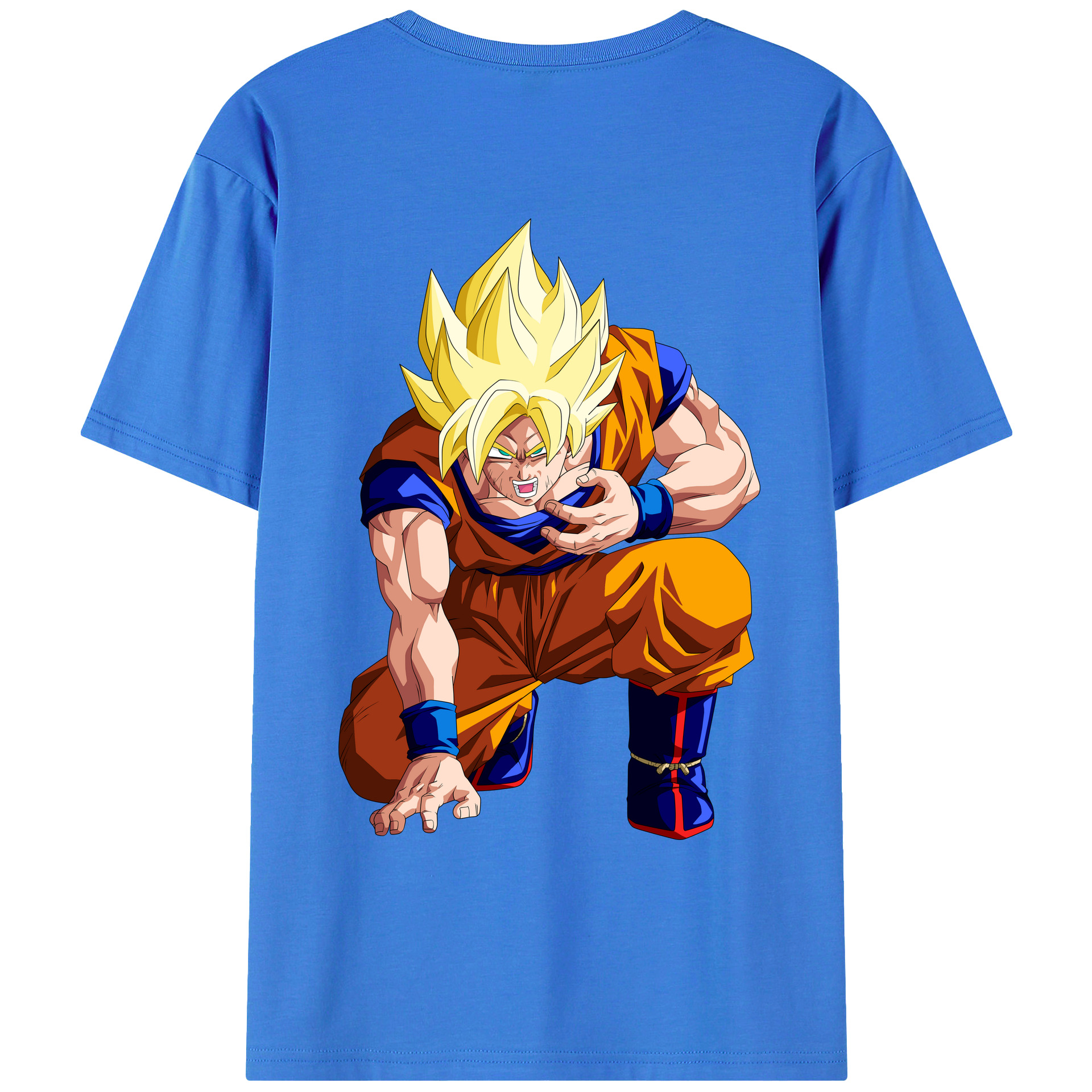 （画像用） ドラゴンボール 孫悟空（そん ごくう）Son Goku カカロット DRAGON BALL Kakarotto 綿100％ メンズ半袖Tシャツ（バックプリント） 通気性