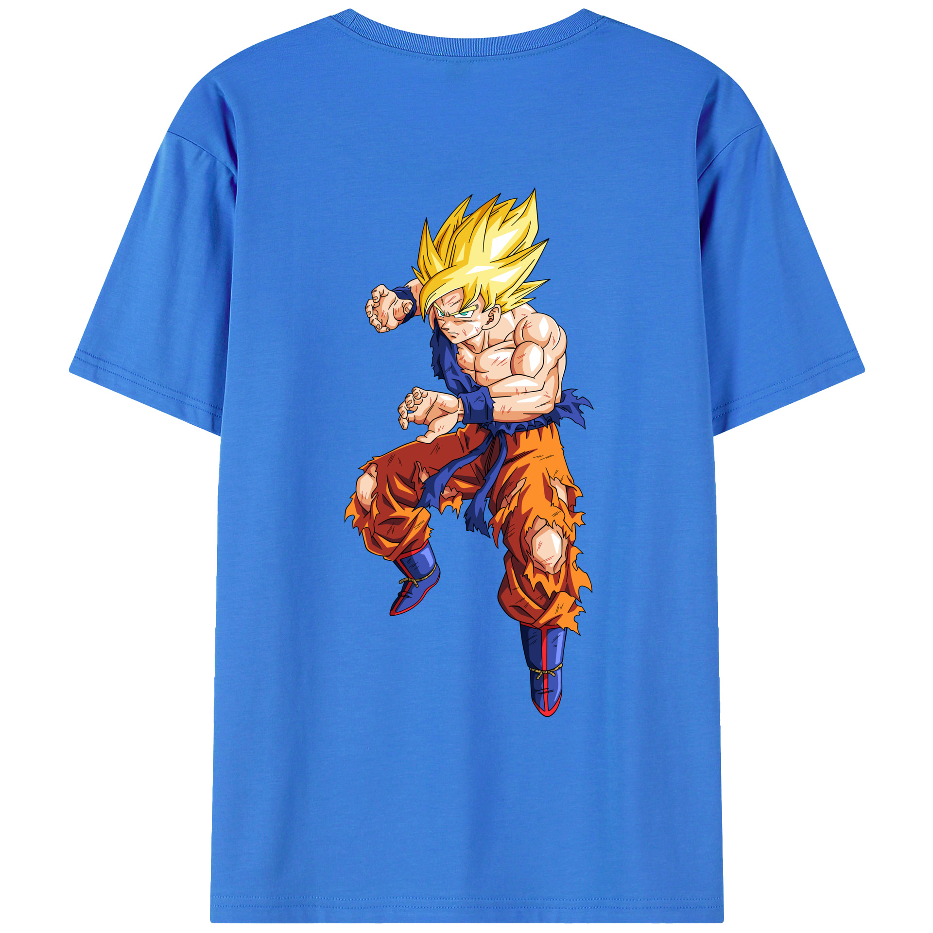 （画像用） ドラゴンボール 孫悟空（そん ごくう）Son Goku カカロット DRAGON BALL Kakarotto 綿100％ メンズ半袖Tシャツ（バックプリント） 通気性