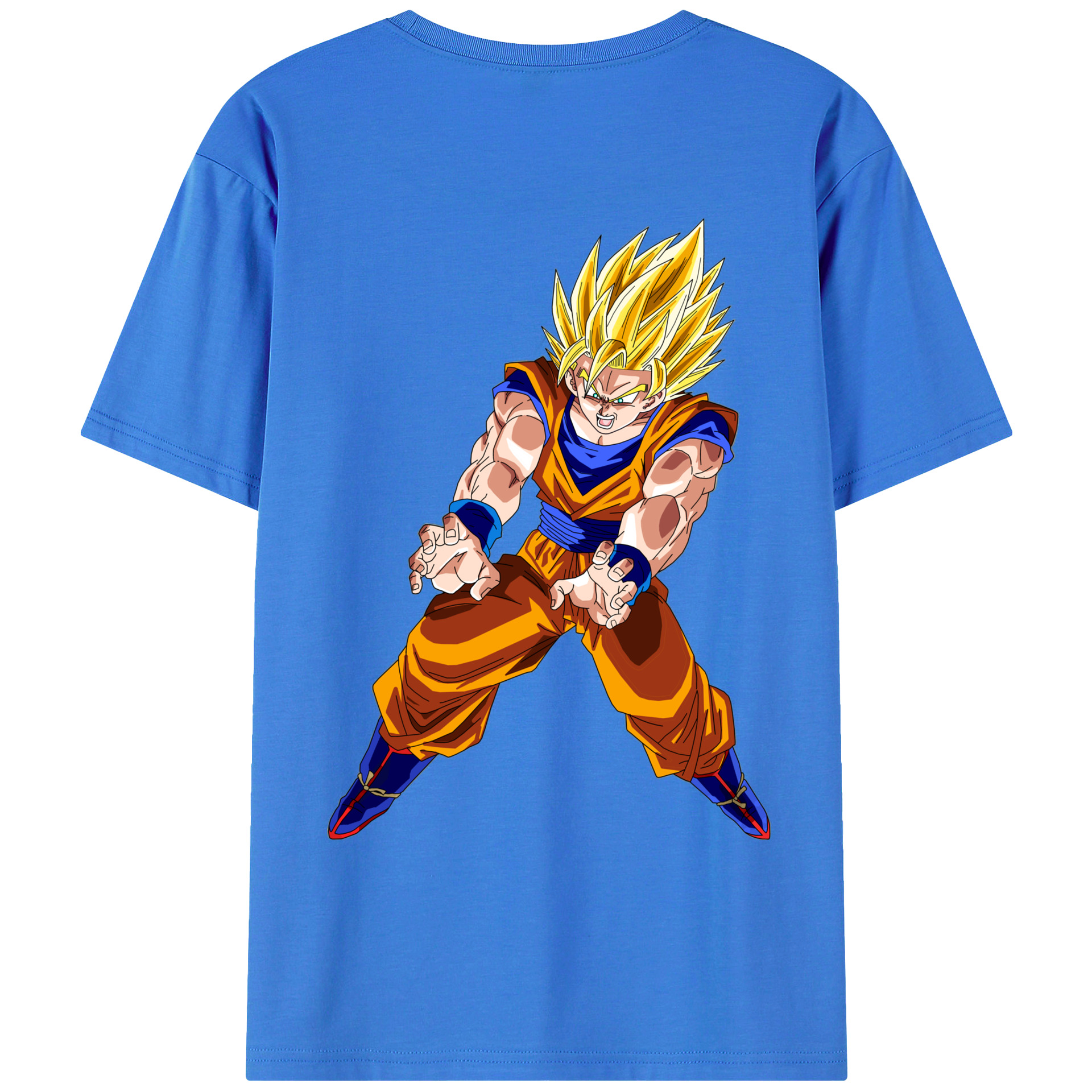 （画像用） ドラゴンボール 孫悟空（そん ごくう）Son Goku カカロット DRAGON BALL Kakarotto 綿100％ メンズ半袖Tシャツ（バックプリント） 通気性